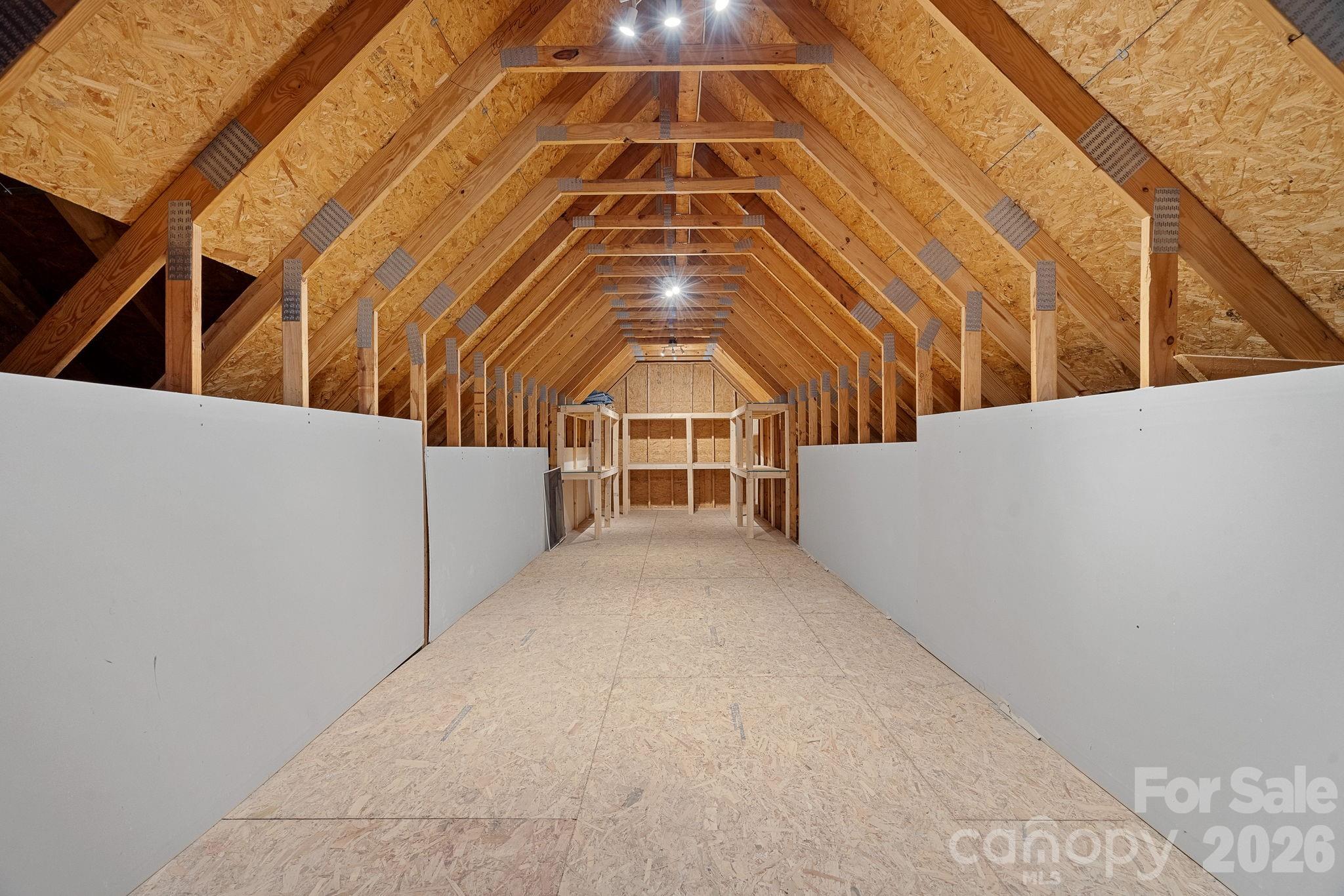 Massive unfinishes attic space off the Flexspace/Gameroom - 11215 Warfield Avenue, Huntersville