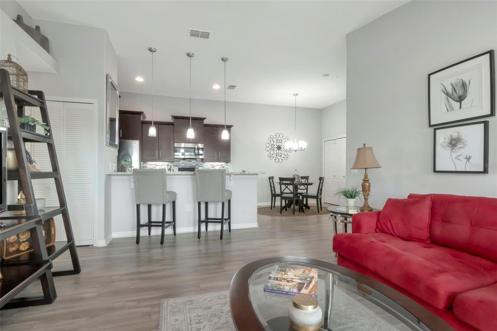 View of Kitchen from Sliding Balcony doors - 6395 BANYAN BLVD #303, NEW PORT RICHEY