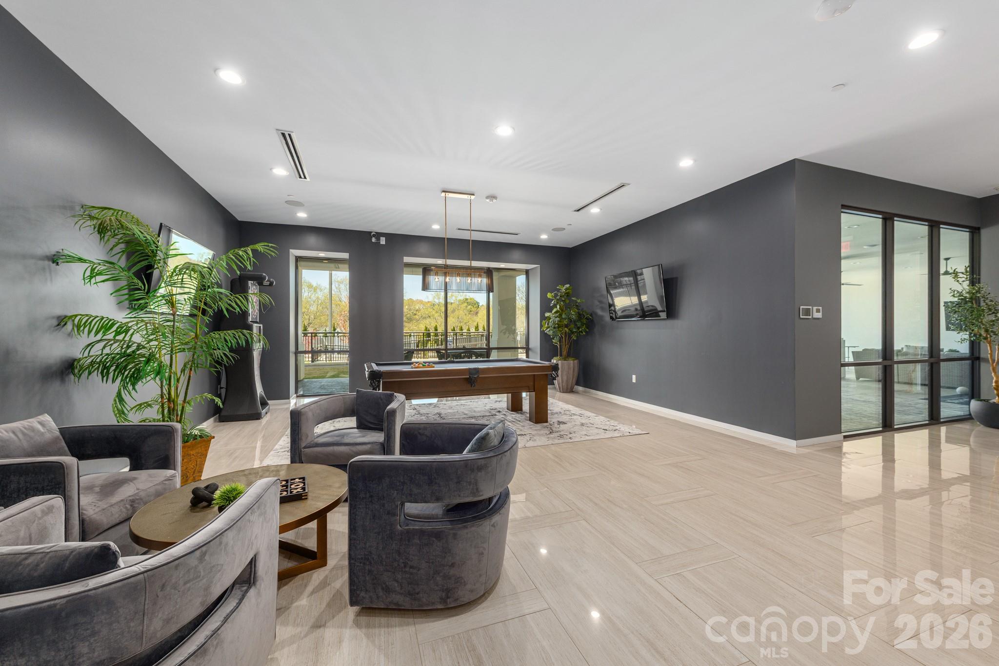 Pool Table space in Community area - 19329 Watermark Drive, Cornelius