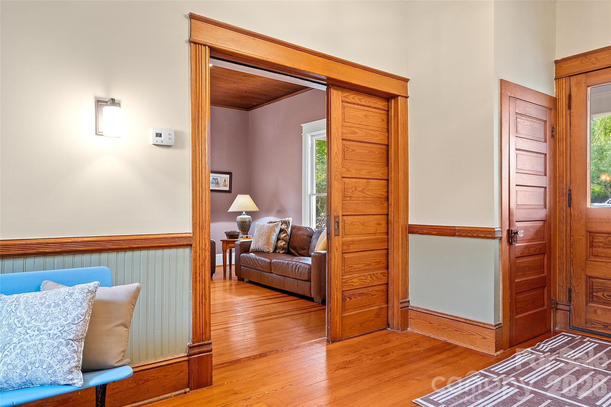 Pocket door entrance to family room - 602 N Main Street, Davidson