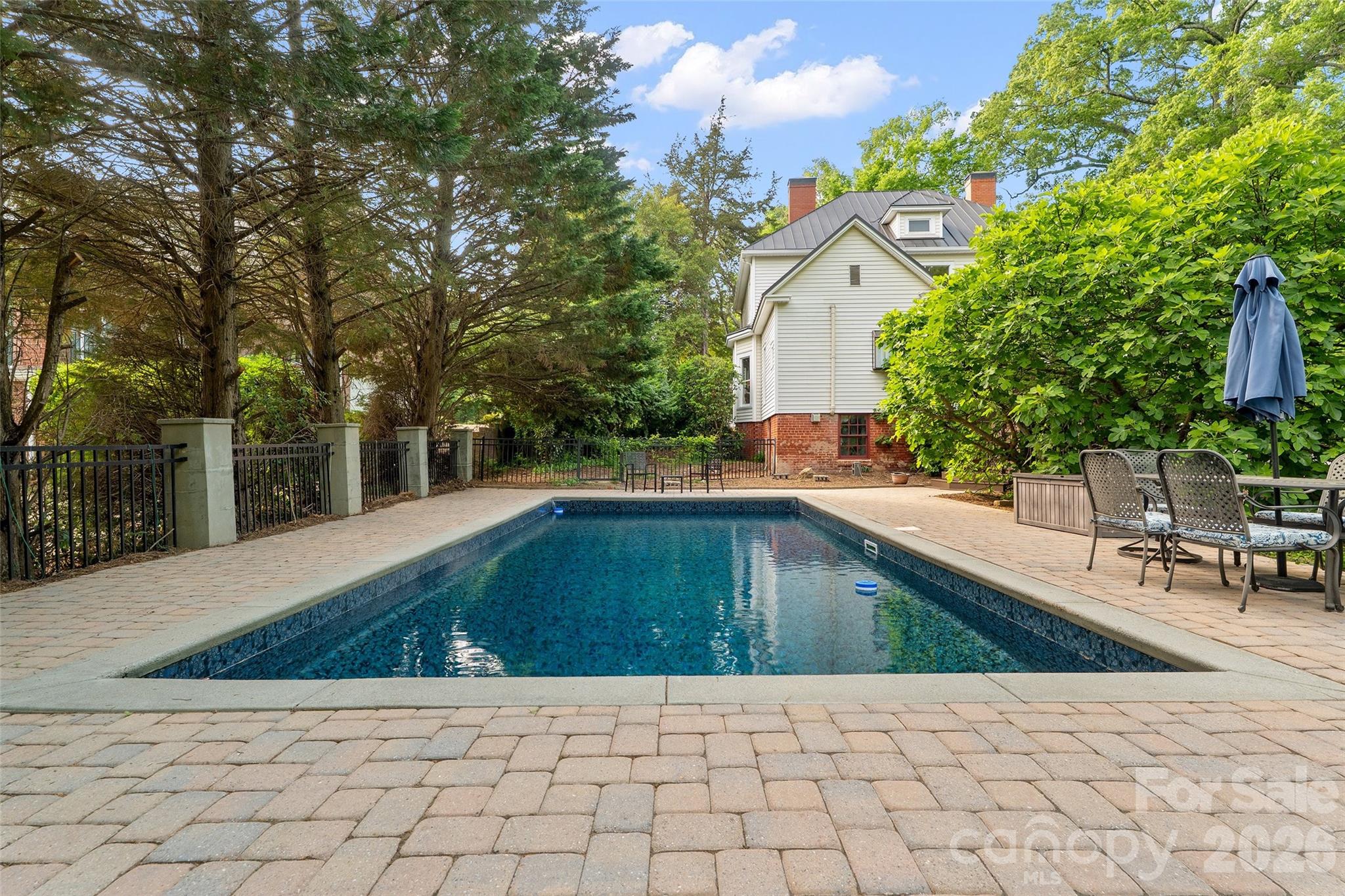 As an added bonus, this historic home has a modern amenity- in ground pool, fenced with paver surround; brand new liner installed this Spring. - 602 N Main Street, Davidson