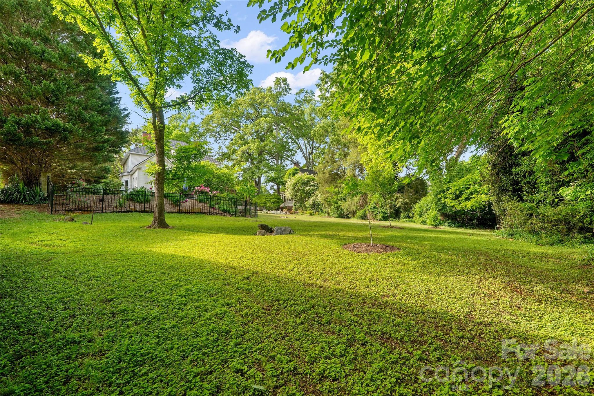 Private Level Backyard with Fenced in-ground pool - 602 N Main Street, Davidson