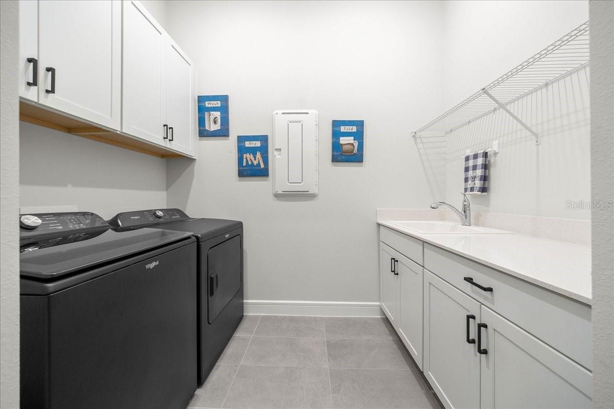 Laundry Room with Cabinets and Sink - 6015 SW 86TH CIR, OCALA