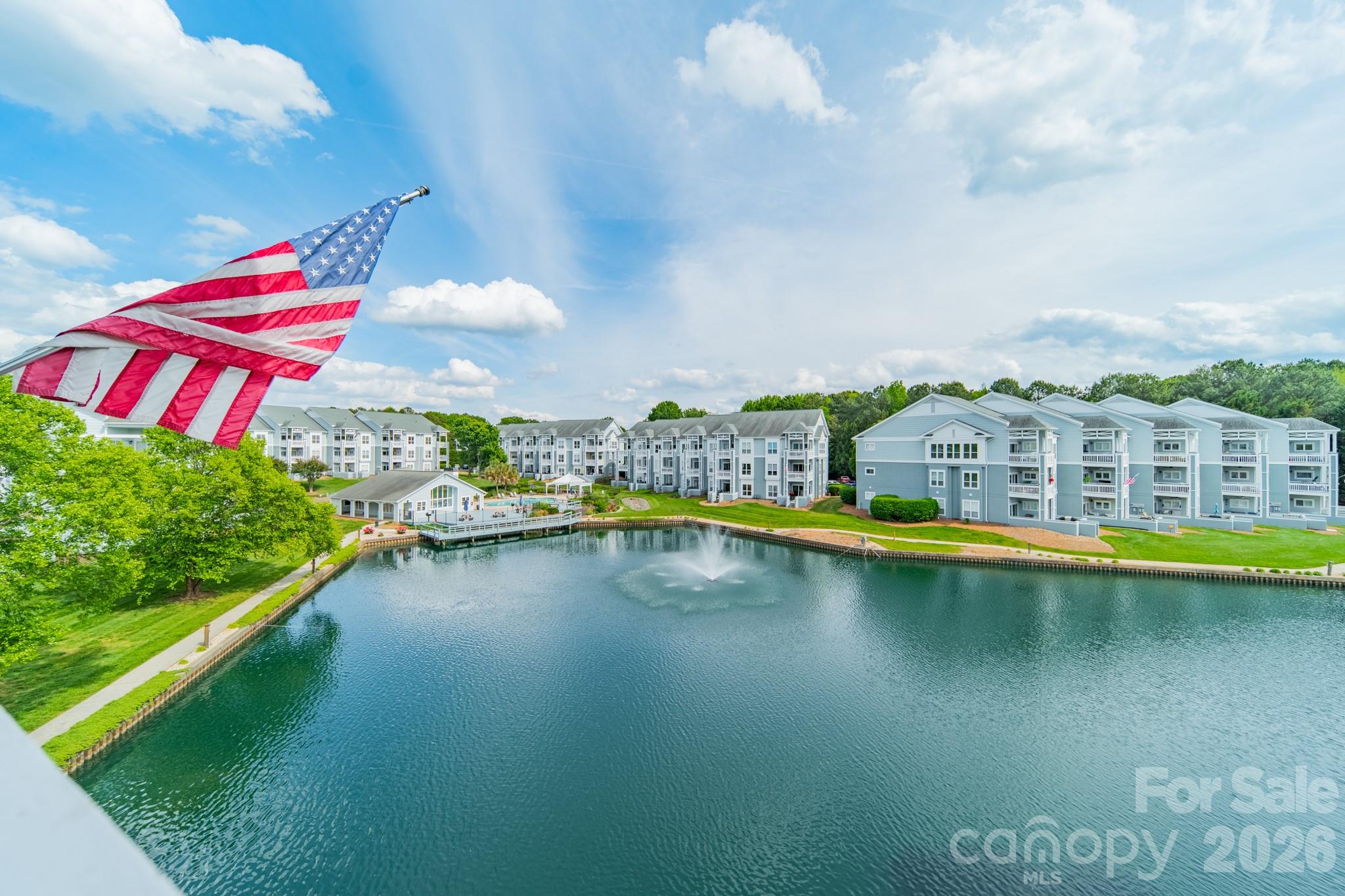 Serene and lovely setting behind the condo! Nice views from other angles, too. - 18736 Nautical Drive, Cornelius