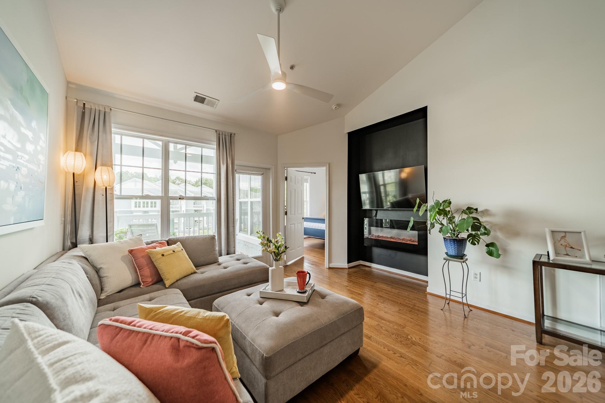 Notice the fireplace and TV nook. Wonderful room accent. - 18736 Nautical Drive, Cornelius