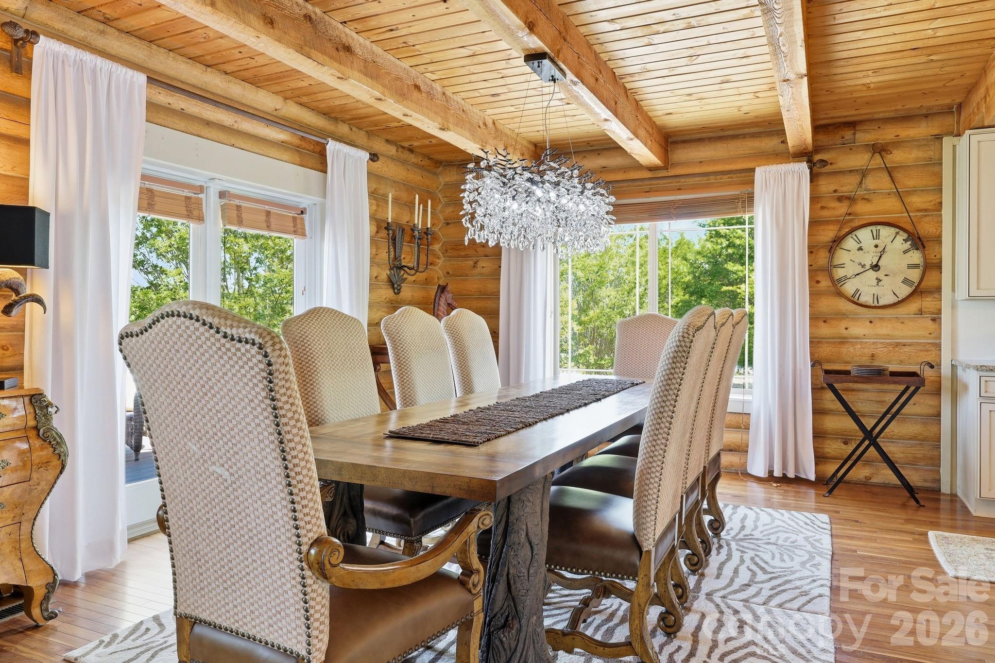 Dining Room French Doors to Rear Deck - 112 Sunny Morning Court, Hendersonville