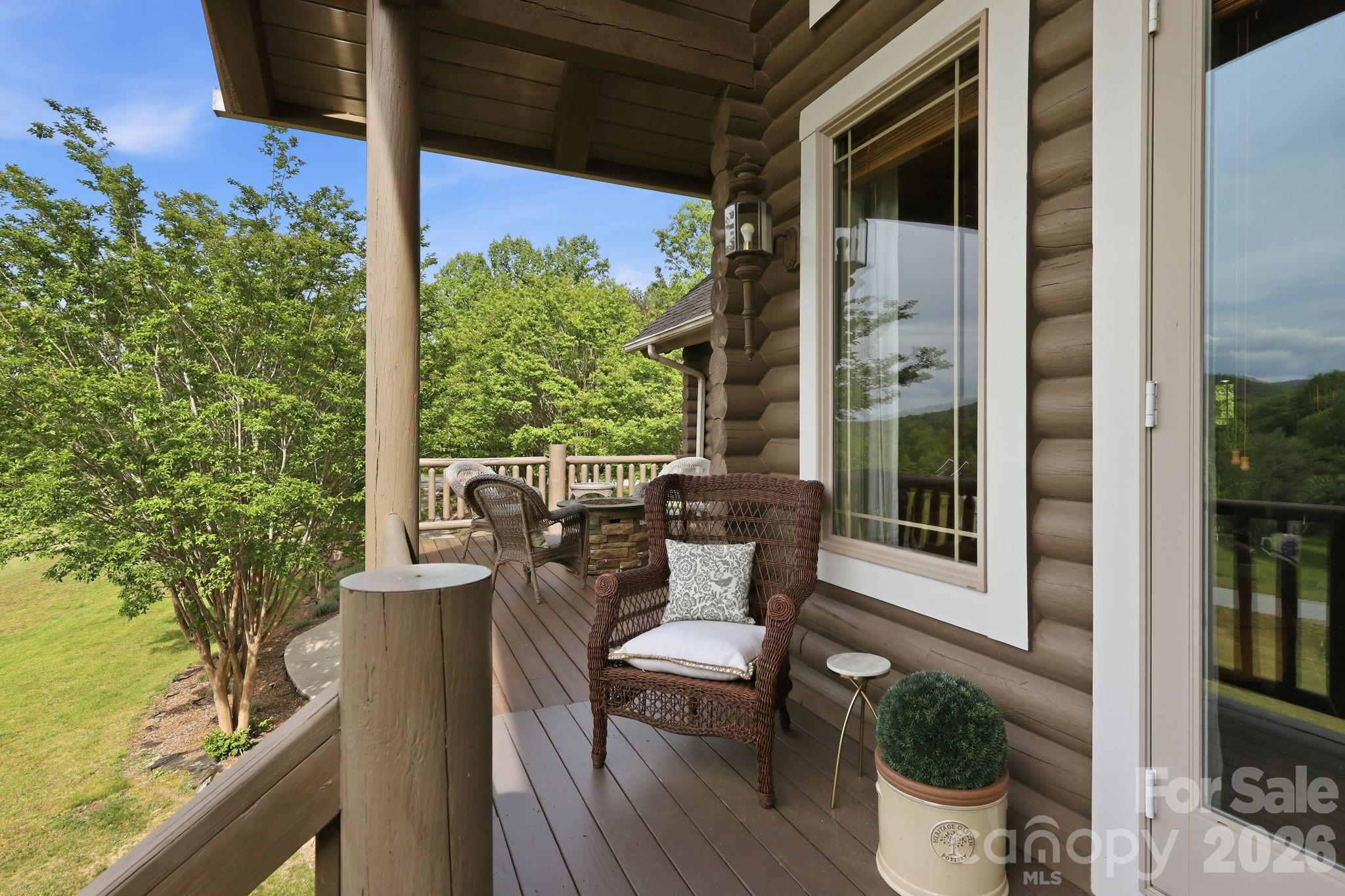 Rear Covered Porch - 112 Sunny Morning Court, Hendersonville