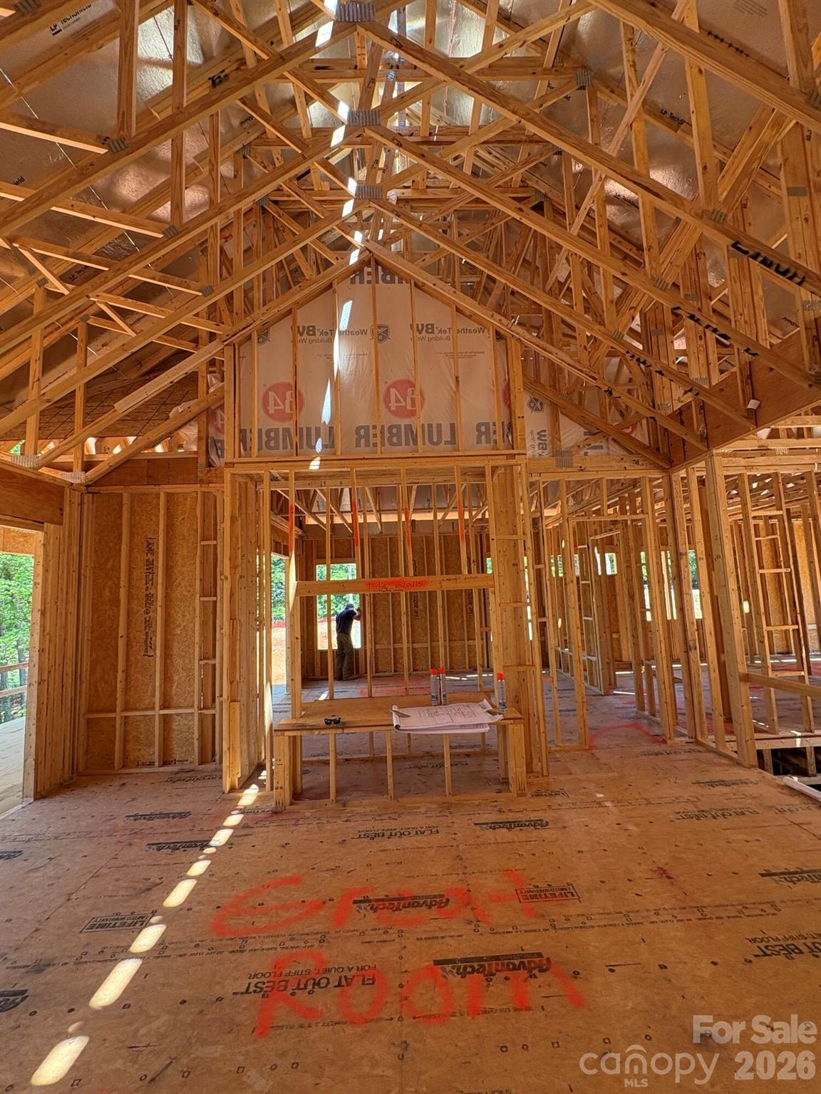 Great room framed 5.3.26 - 505 Kemp Road, Mooresville