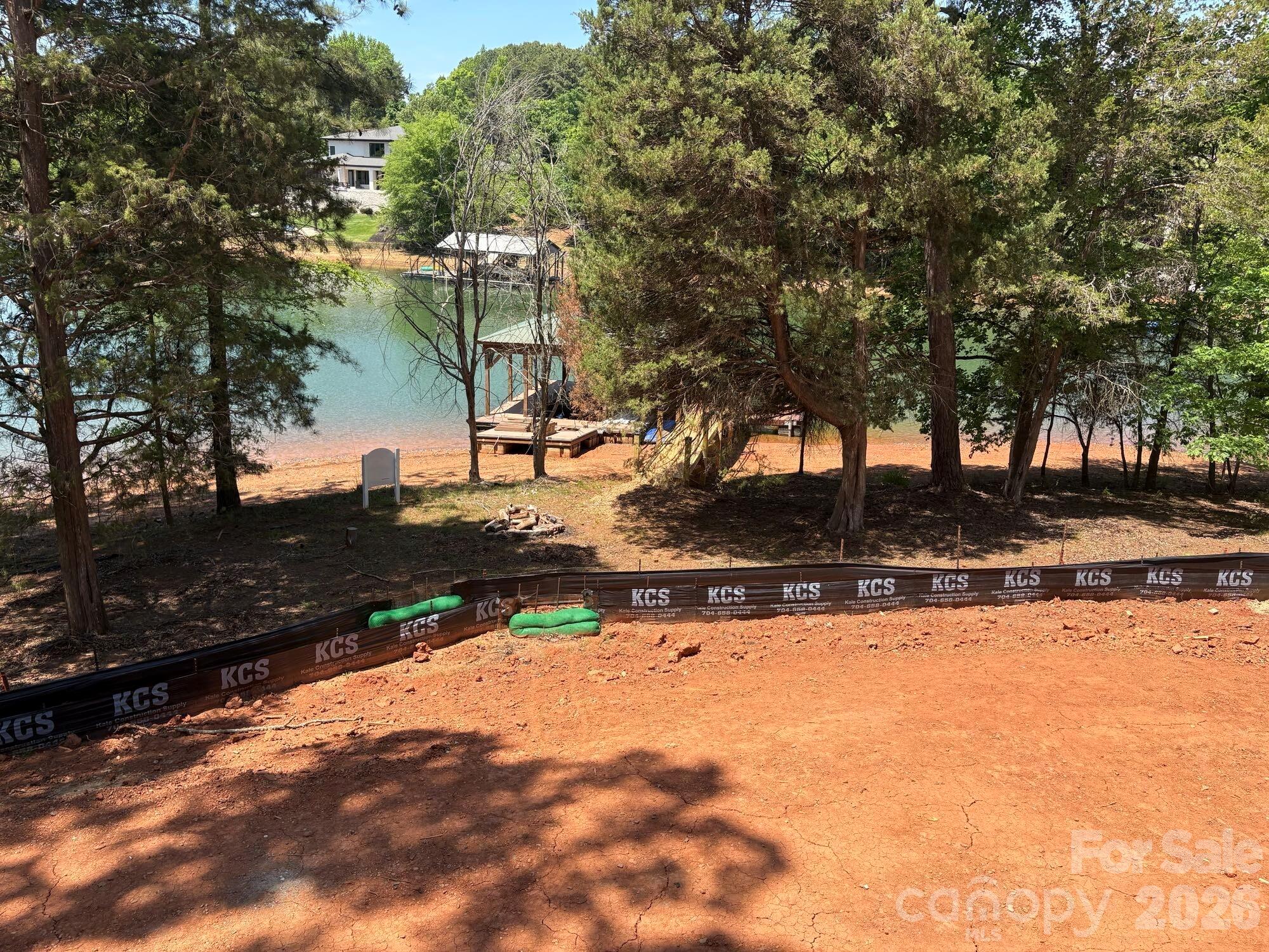 back yard during construction - 505 Kemp Road, Mooresville