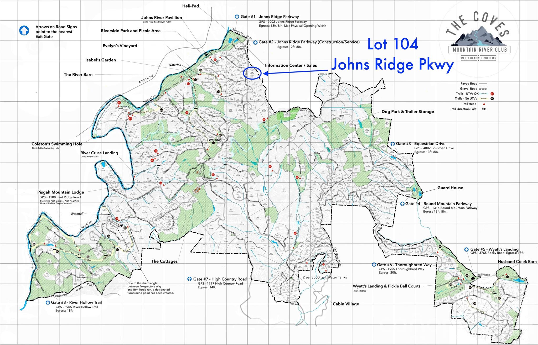 Lot 104 is just up the hill from the Johns River. The Coves is 3,200 acres and there are eight gated entrances spread out around the perimeter - Lot 104 Johns Ridge Parkway, Lenoir