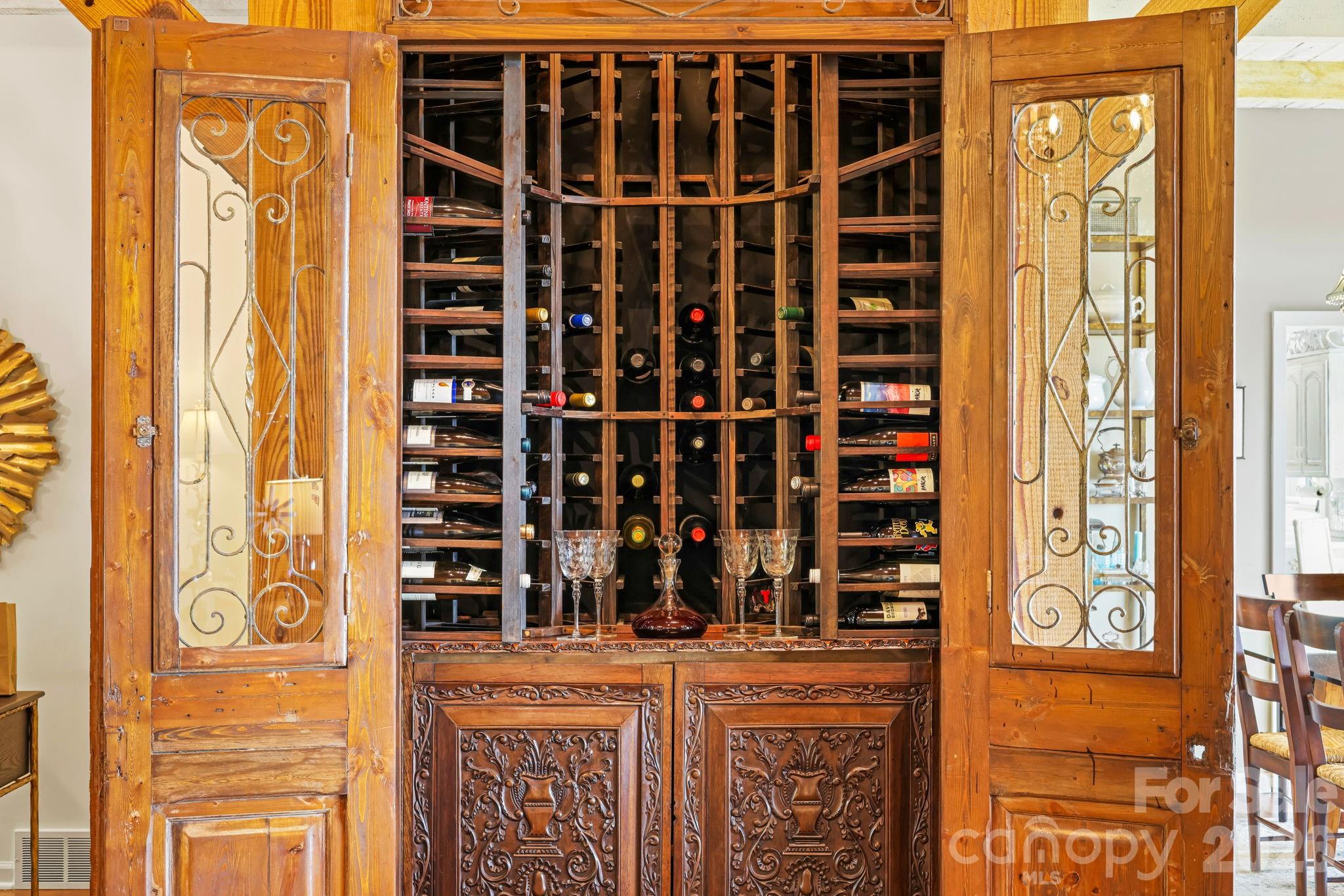 Statement Wine Feature - 1052 Toxaway Drive, Lake Toxaway