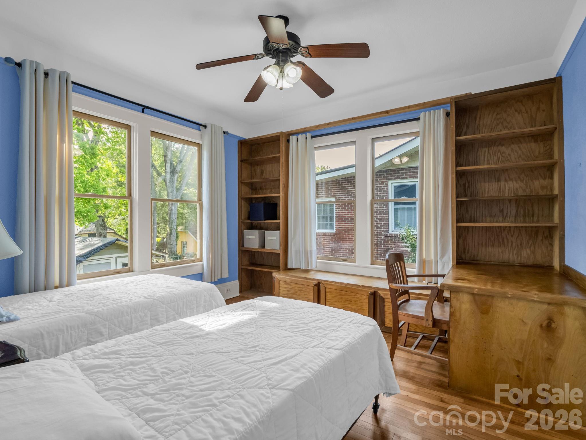 bedroom #3 with built-ins - 1534 Kensington Road, Hendersonville
