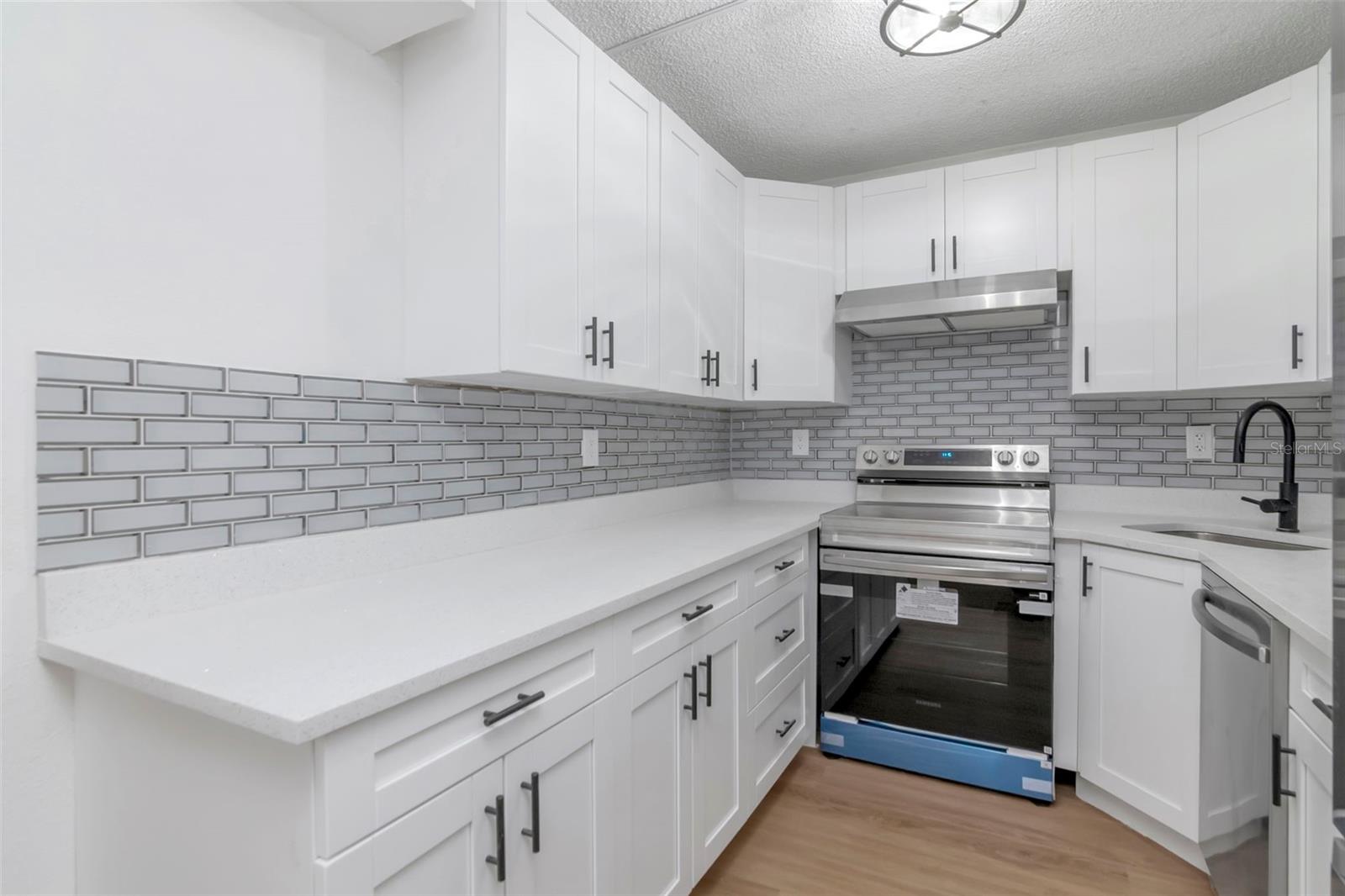 Renovated Kitchen with Beautiful Backsplash - 3211 LAKE PINE WAY E #A1, TARPON SPRINGS