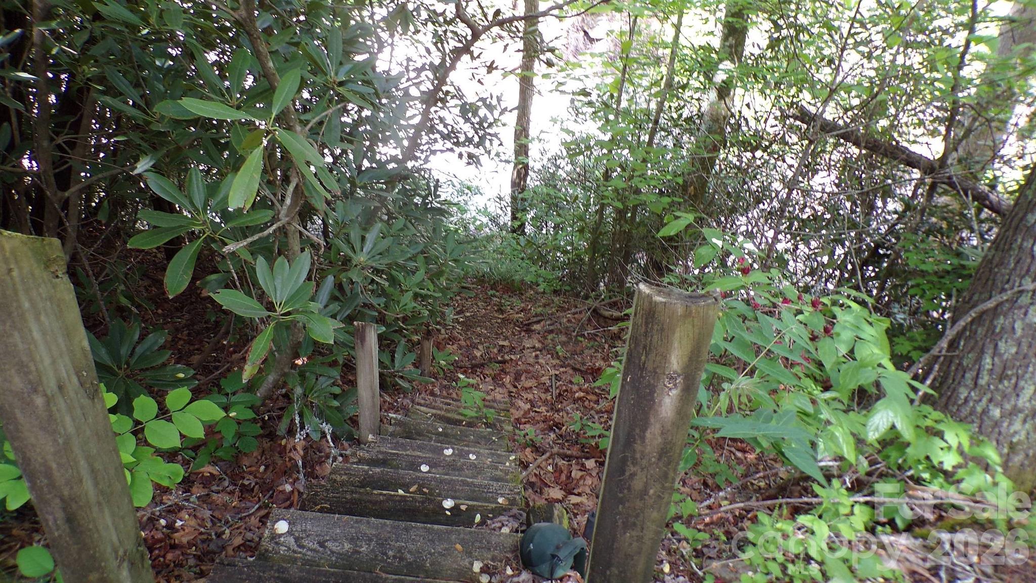 Steps down to creek, do not use. - 216 Paradise Road, Hendersonville