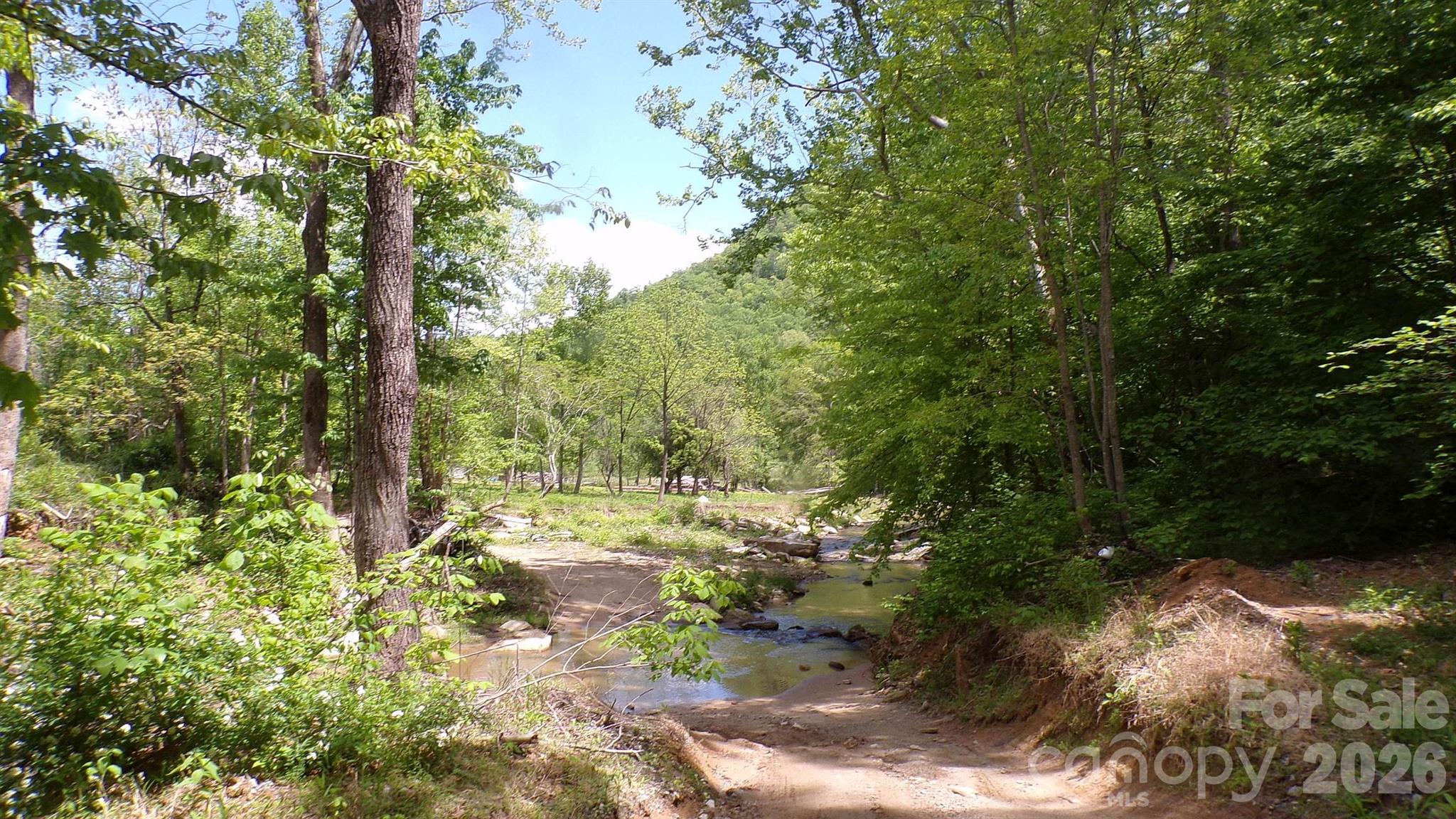 Road crosses creek - 216 Paradise Road, Hendersonville