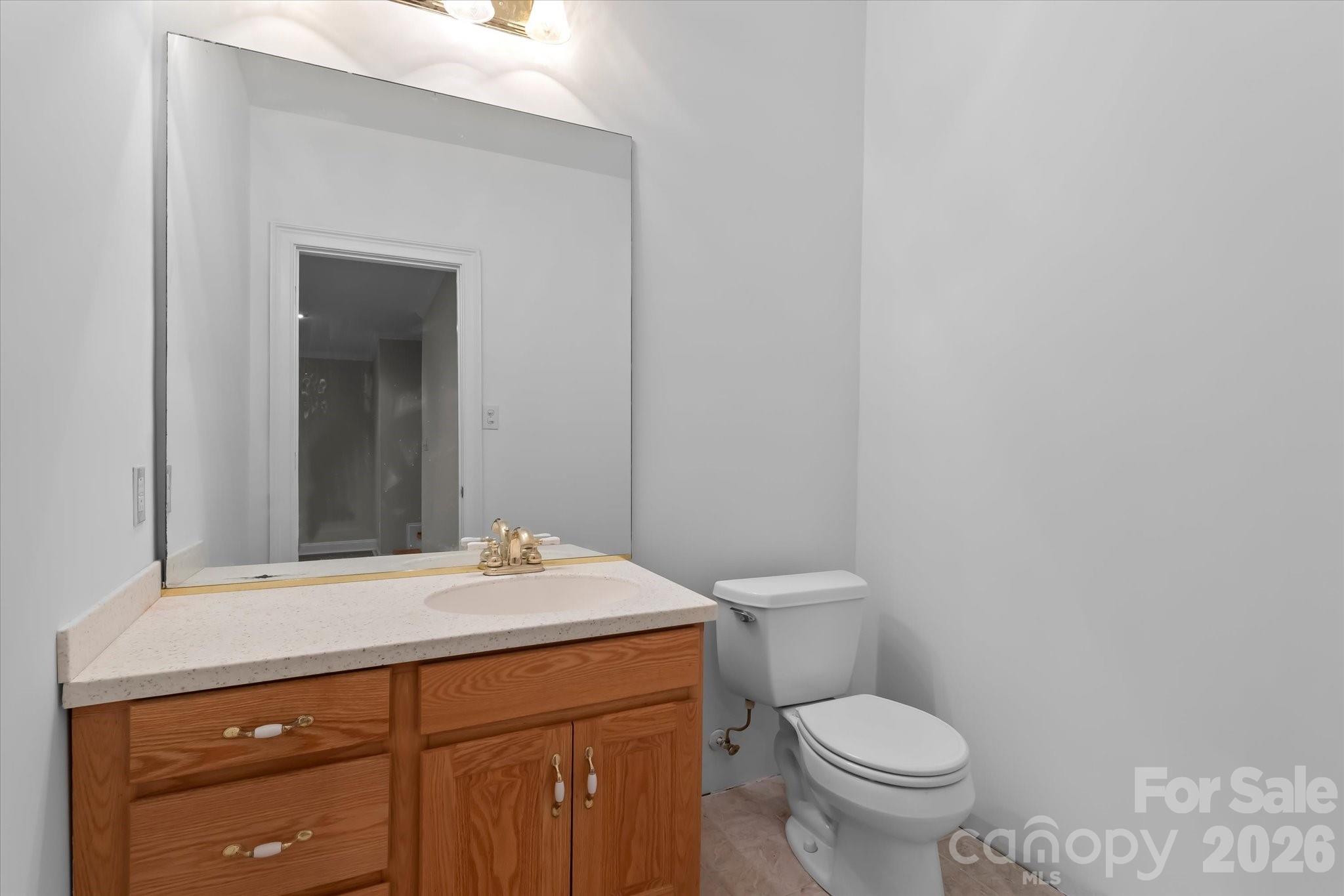 Half bath in basement. - 139 Morning Dove Lane, Statesville