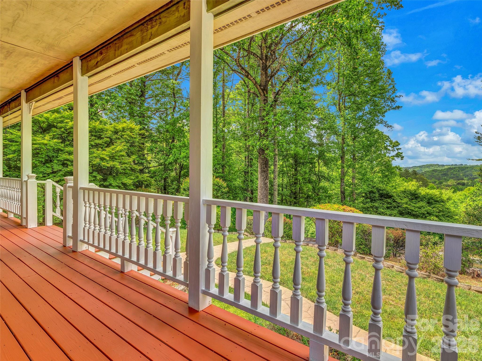 Gorgeous mountain views off the private front porch. - 287 Shady Creek Lane, Hendersonville