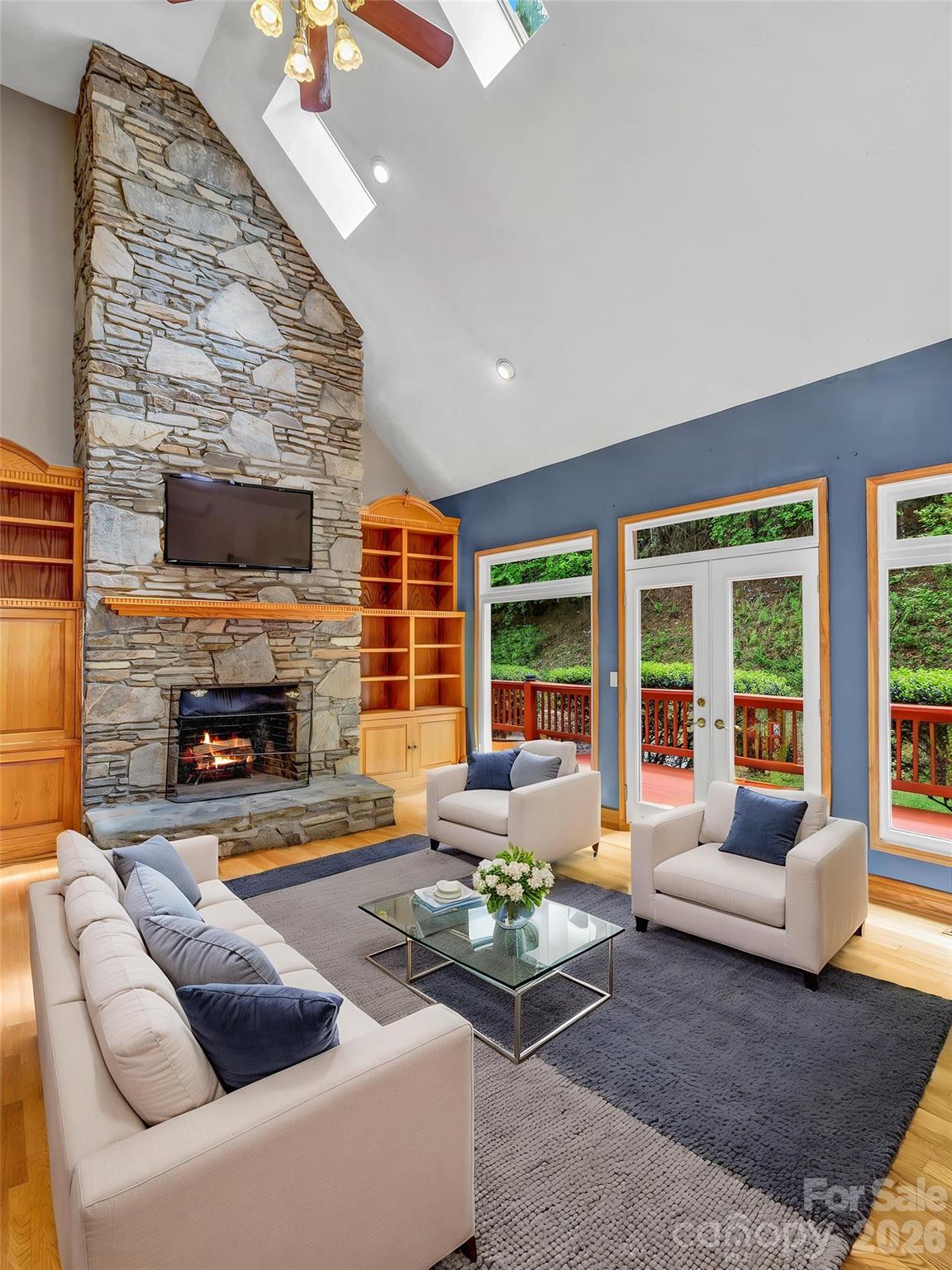Digitally staged living/great room. - 287 Shady Creek Lane, Hendersonville