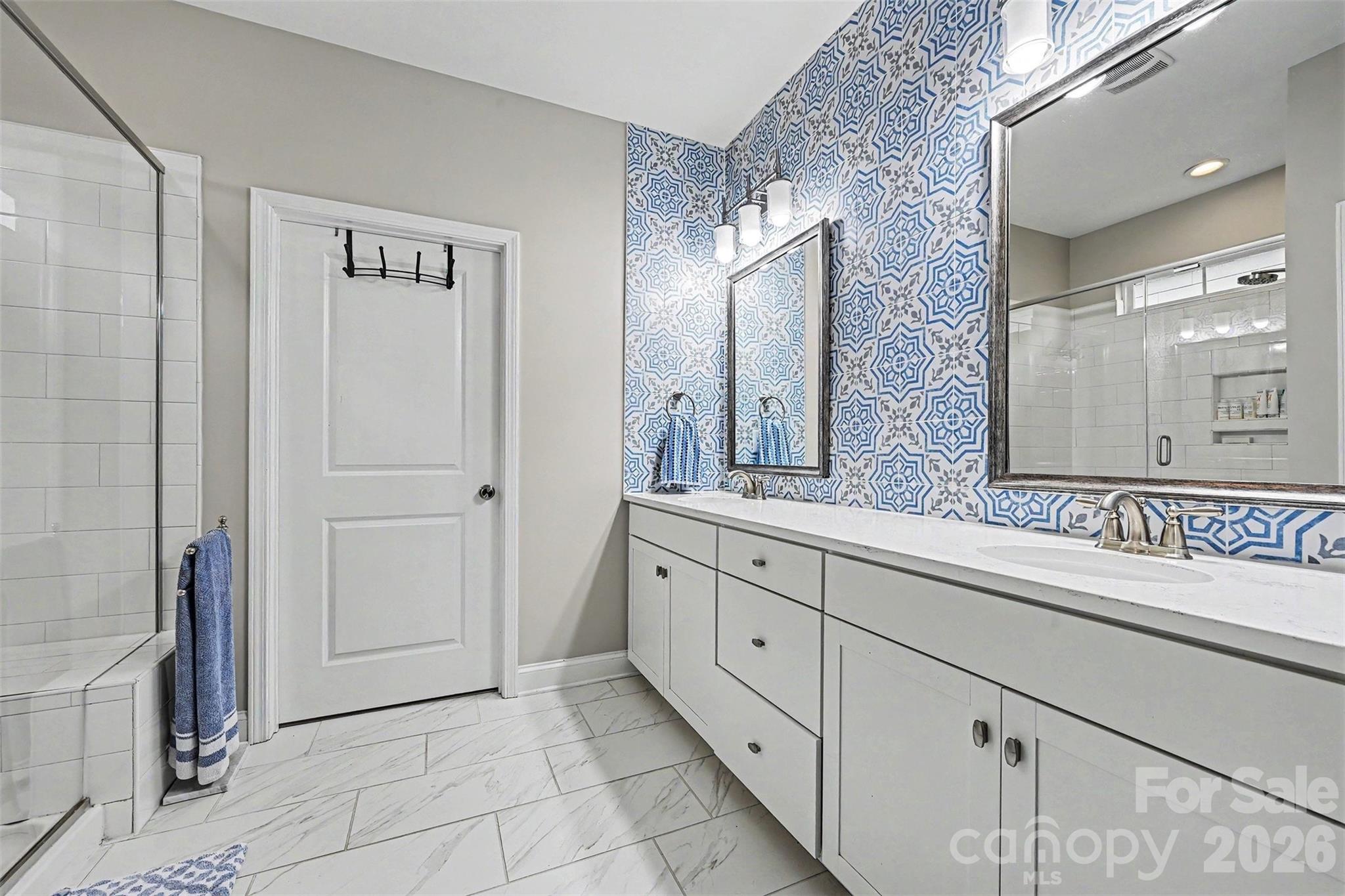 Dual sink vanity with lots of storage - 122 Boatwright Lane, Mooresville