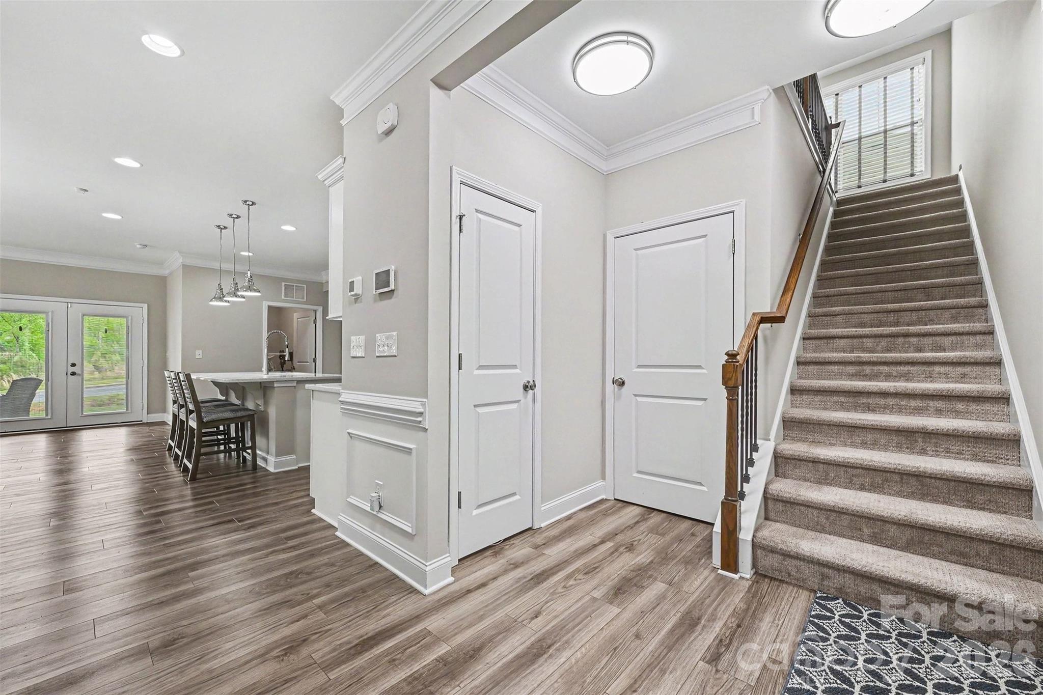 Hall with 2 storage closets - 122 Boatwright Lane, Mooresville