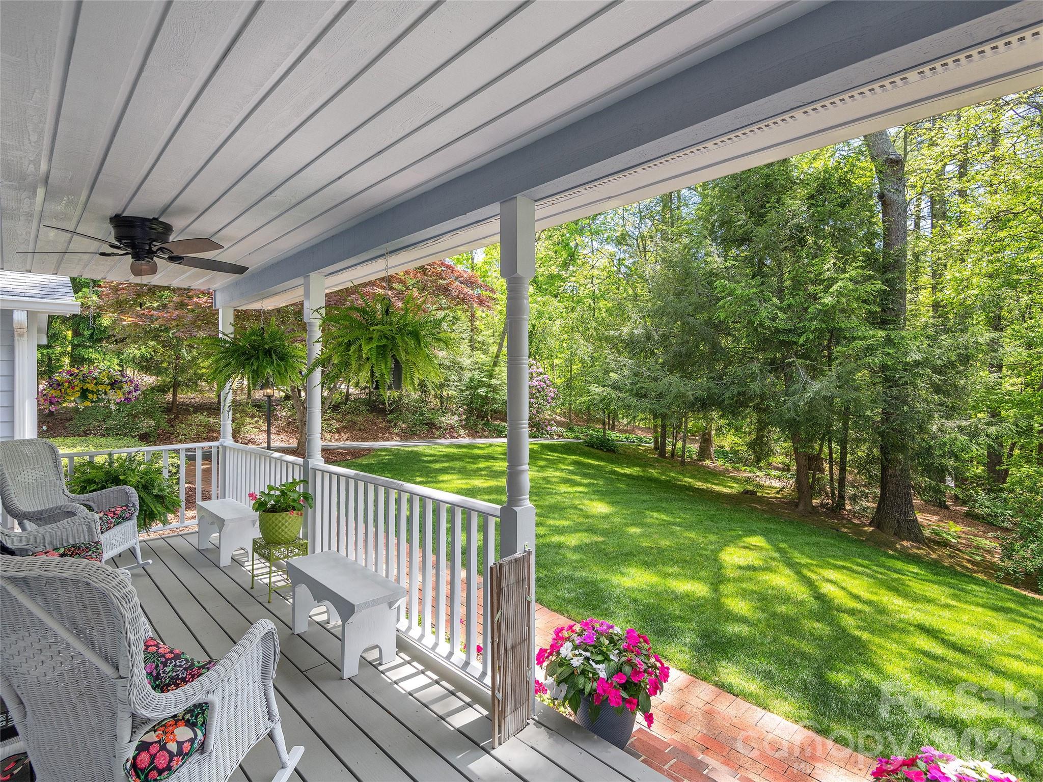 Large front porch to enjoy your wooded lot - 81 Old Gap Creek Road, Fairview