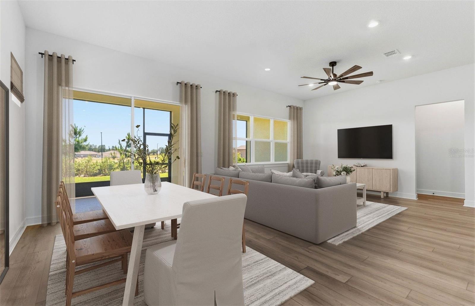 Virtually Staged - Open Cafe Area to Gathering Room - 8439 SW 58TH LOOP, OCALA
