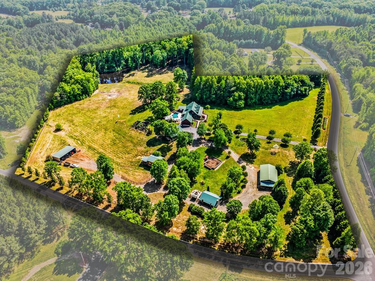 1448 Liberty Church Road Aeiral w/ Borders - 1448 Liberty Church Road, Mocksville
