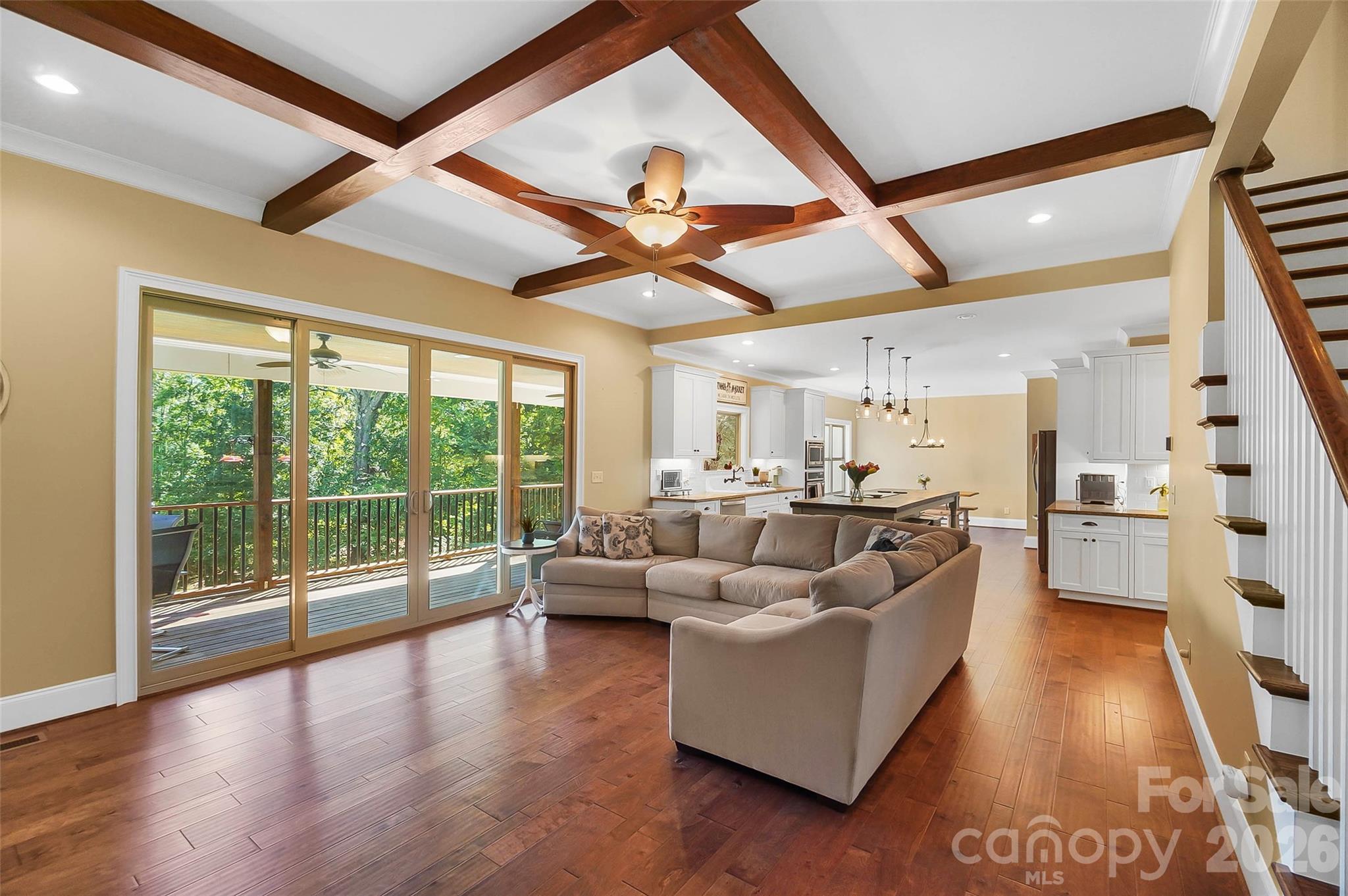 Living room opening to the back deck - 3612 Lake Twitty Drive, Monroe