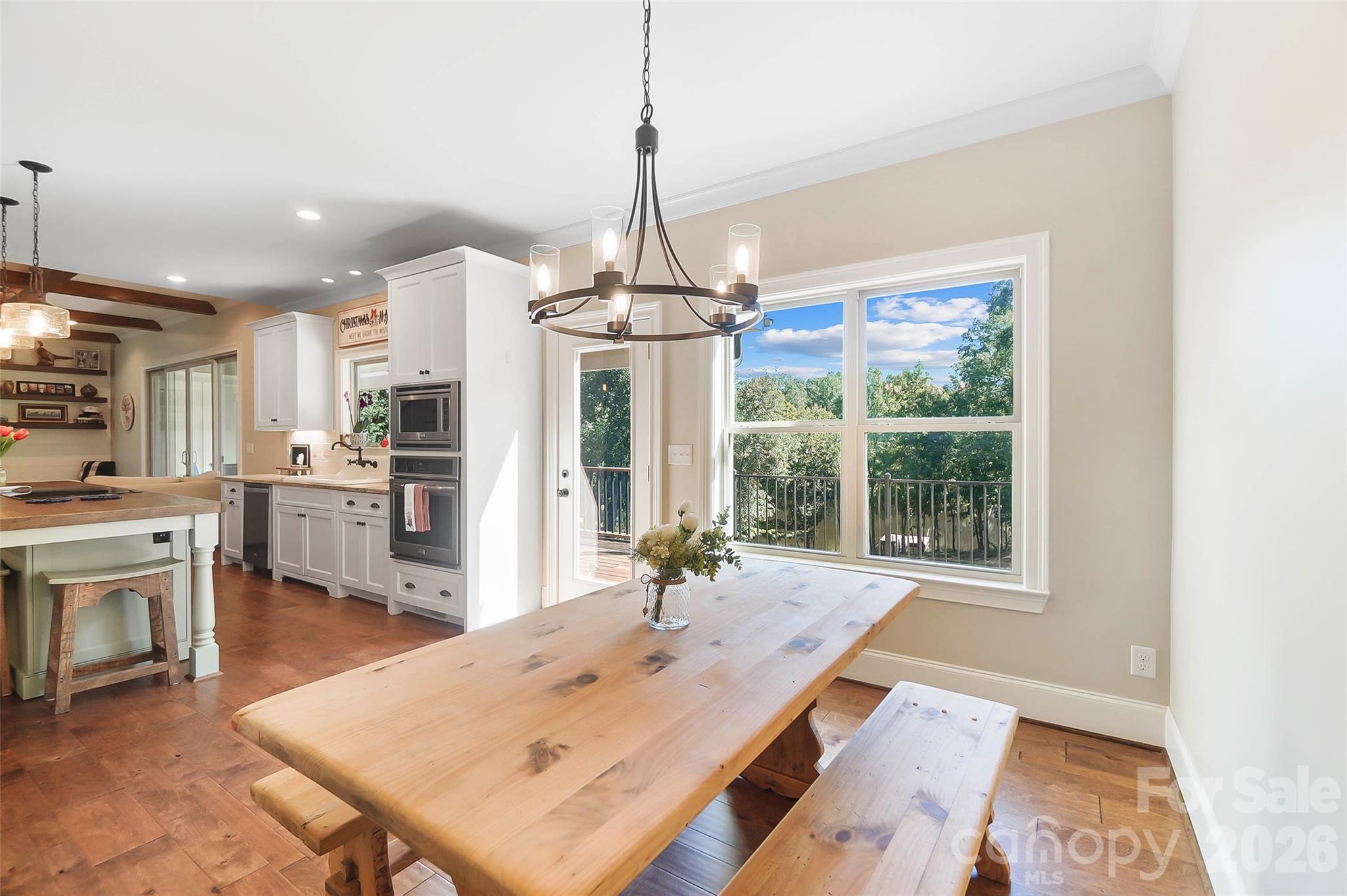 Breakfast area with backyard views - 3612 Lake Twitty Drive, Monroe