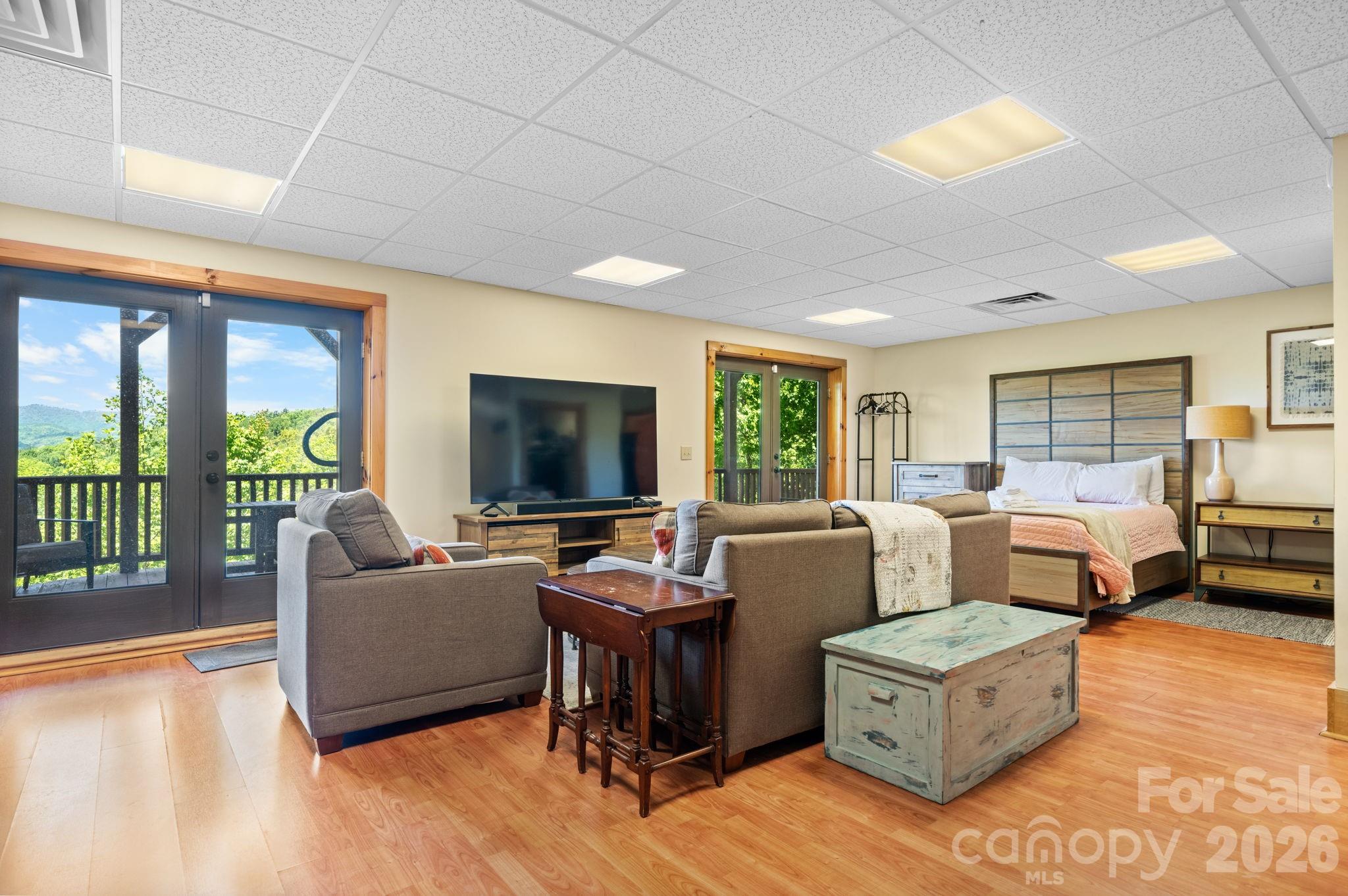 Basement Entertaining Space - Also Used As 4th Bedroom - 6749 Fire Crest Lane, Lenoir