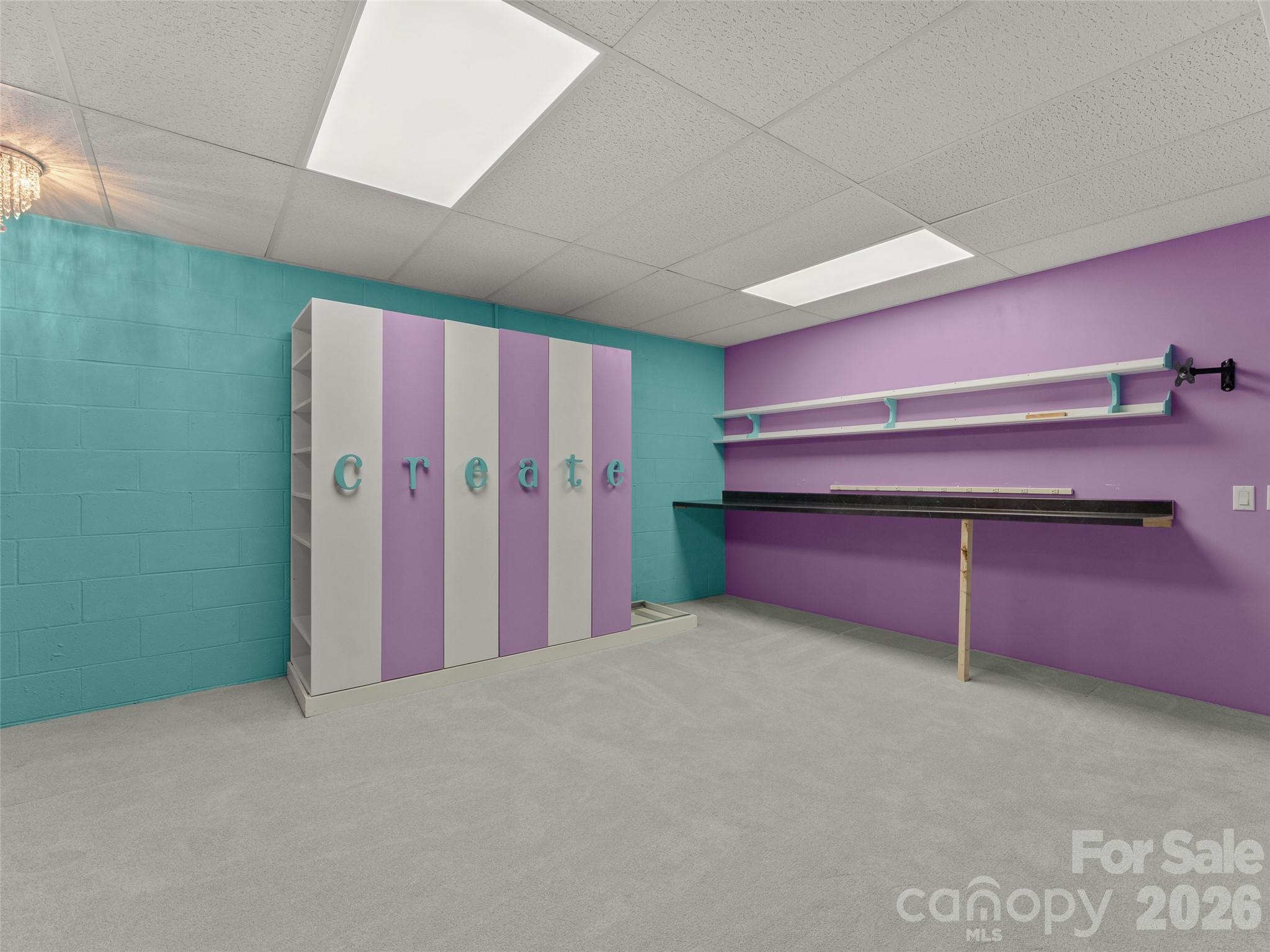 Craft Room in Basement - 476 Jackson Loop Road, Flat Rock