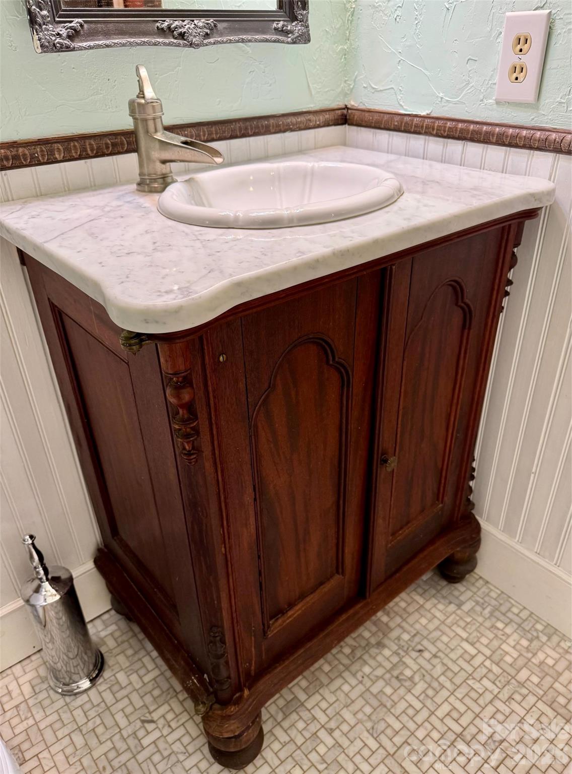 Vintage restored vanity cabinet. - 427 6th Avenue W, Hendersonville
