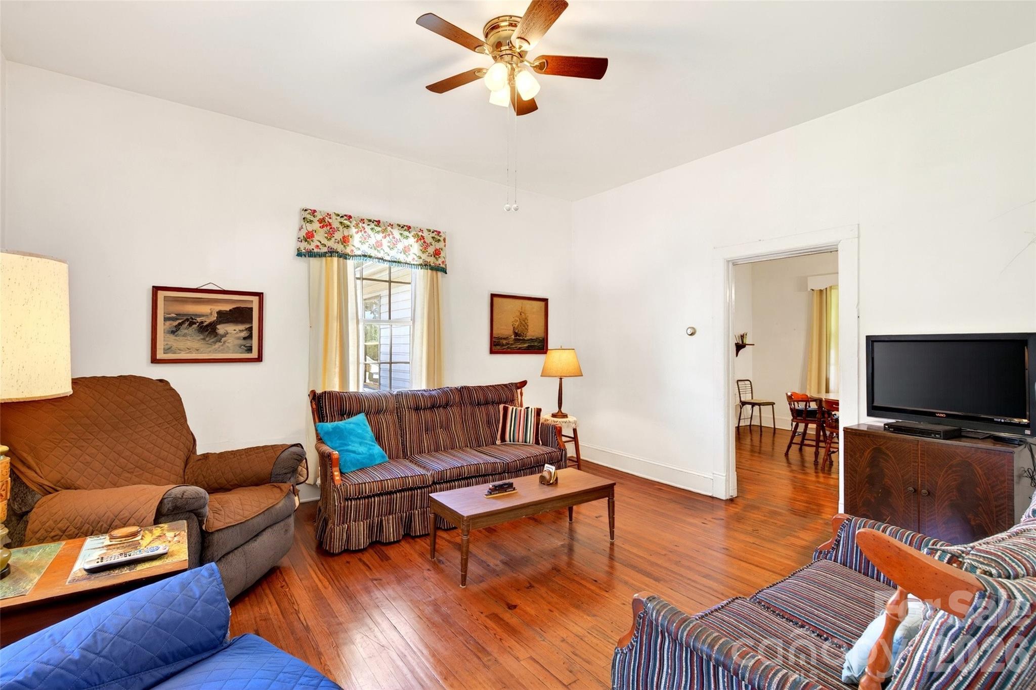 Beautiful hardwood floors throughout the LR and DR - 35 Second Street, Marion