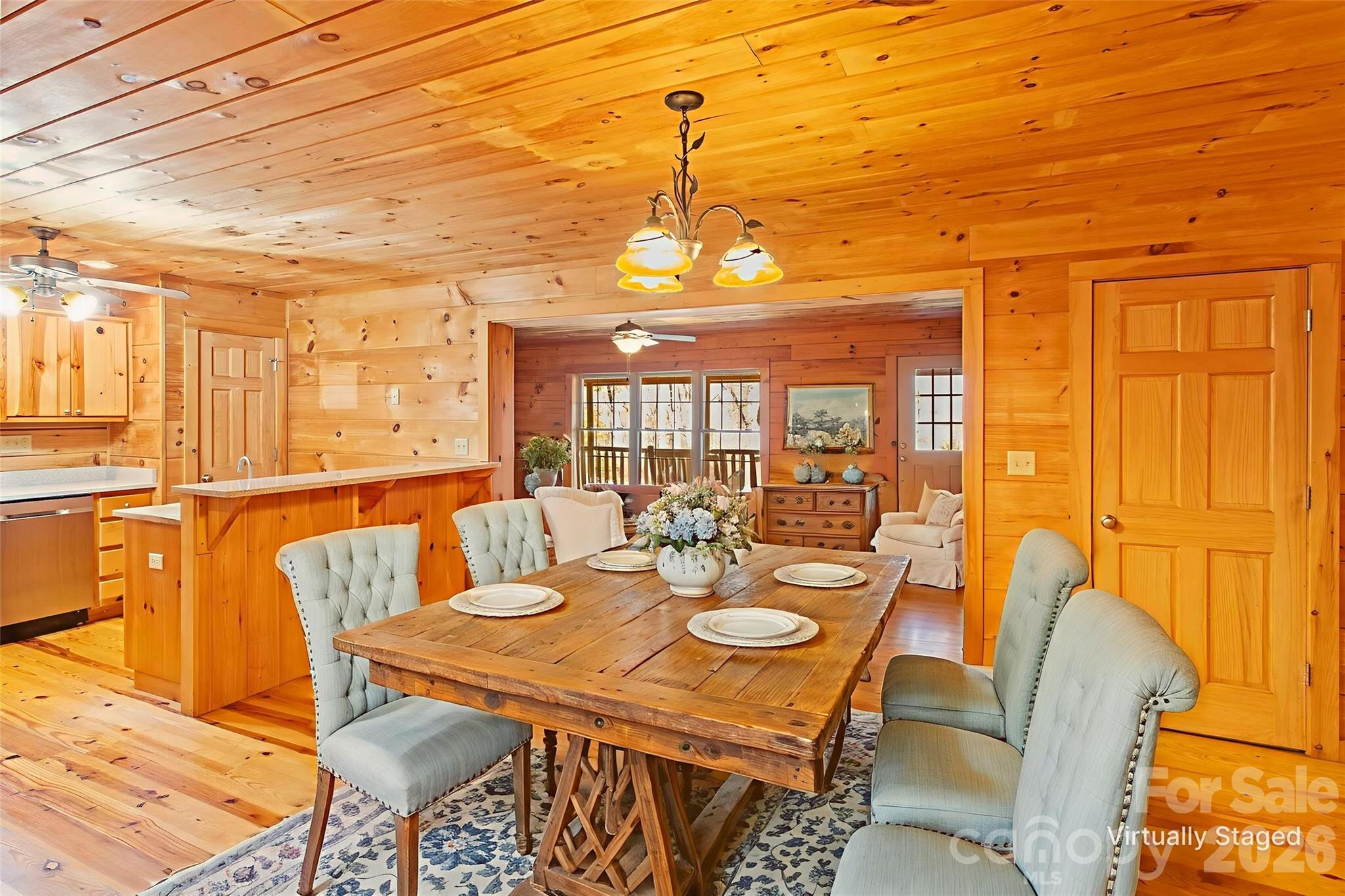 Dining Area Virtually Staged - 17 Aaron Way, Waynesville