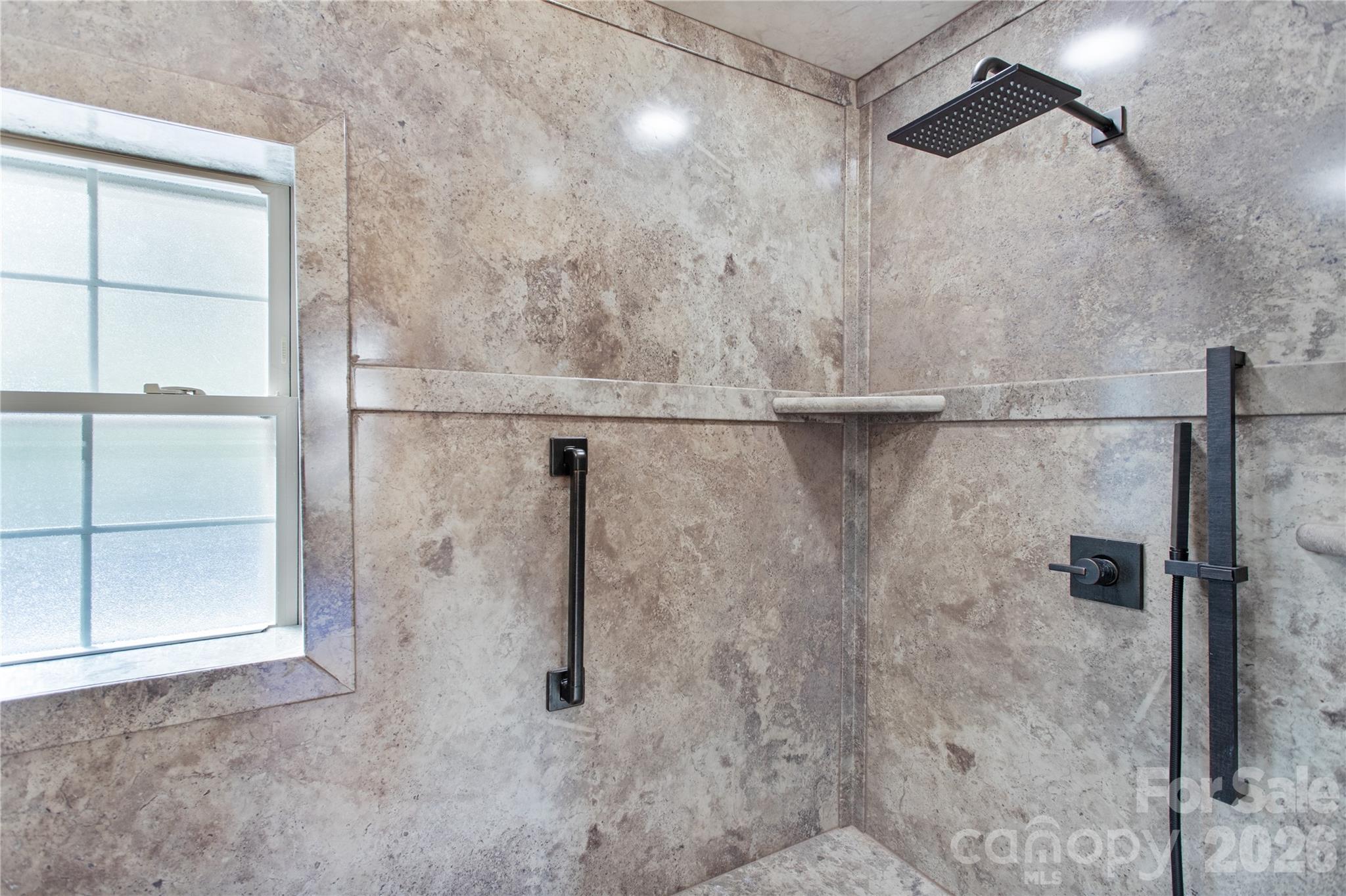Walk In shower with built in seat - 17 Aaron Way, Waynesville