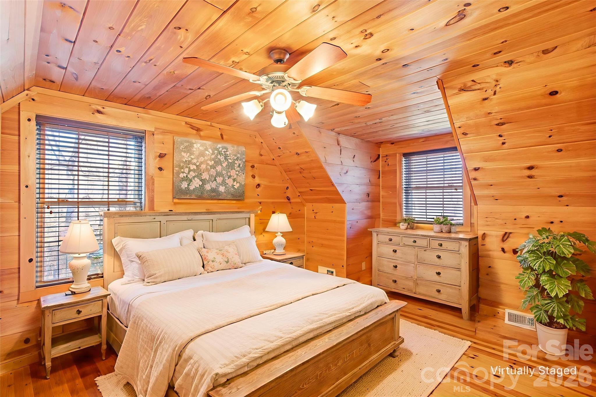 Guest Bedroom 2 Virtually Staged - 17 Aaron Way, Waynesville