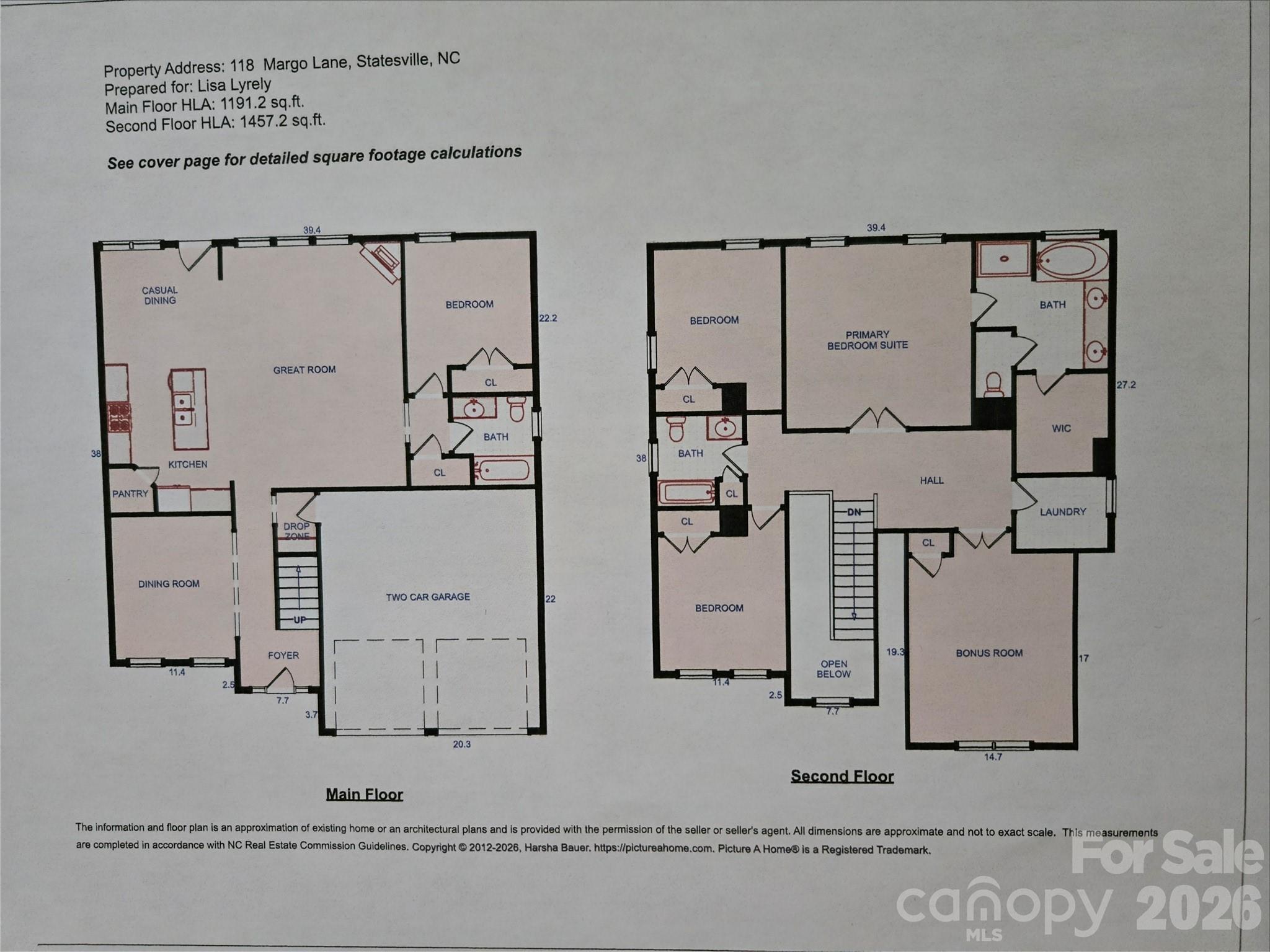 Floor Plan - 118 Margo Lane, Statesville