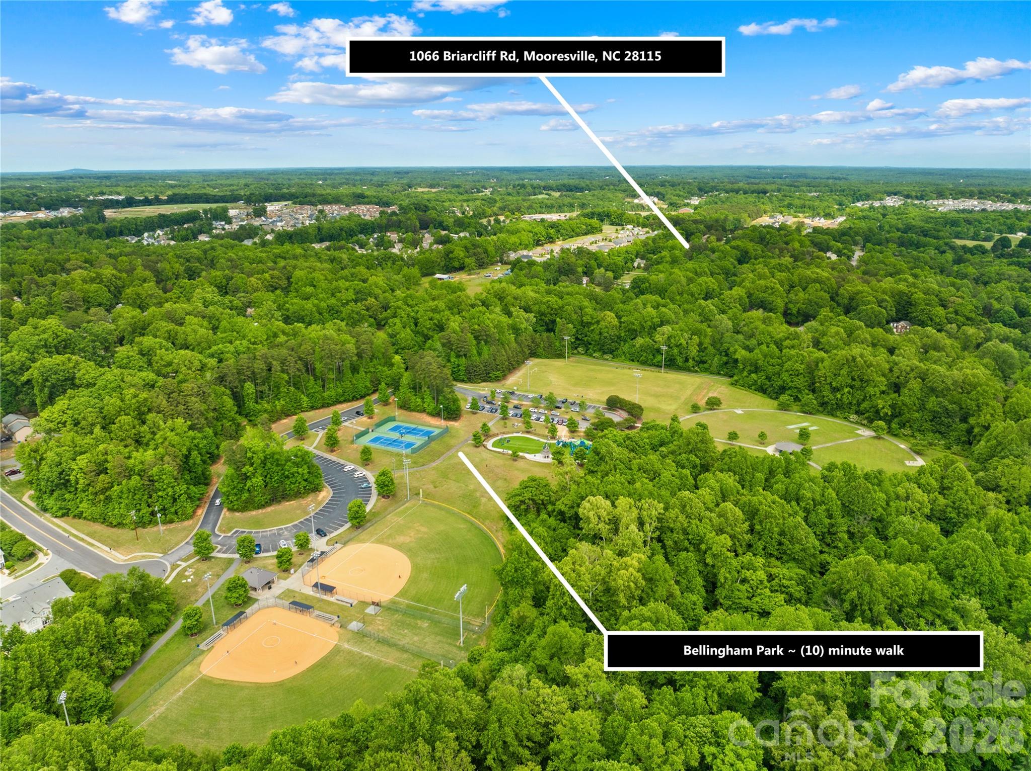 Recently revitalized Bellingham Park is .5 miles away - 1066 Briarcliff Road, Mooresville
