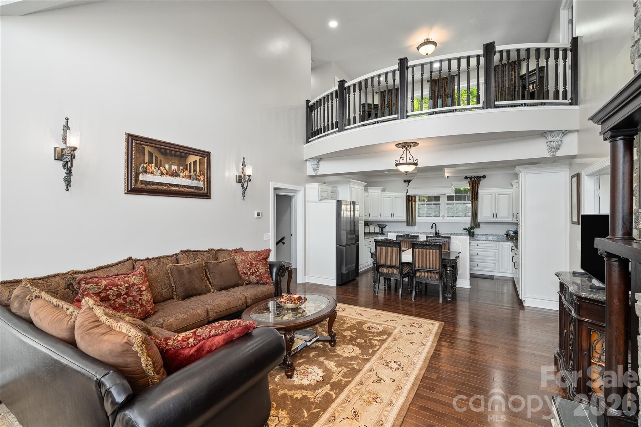 Great room and mezzanine - 114 Nesting Ridge, Waynesville