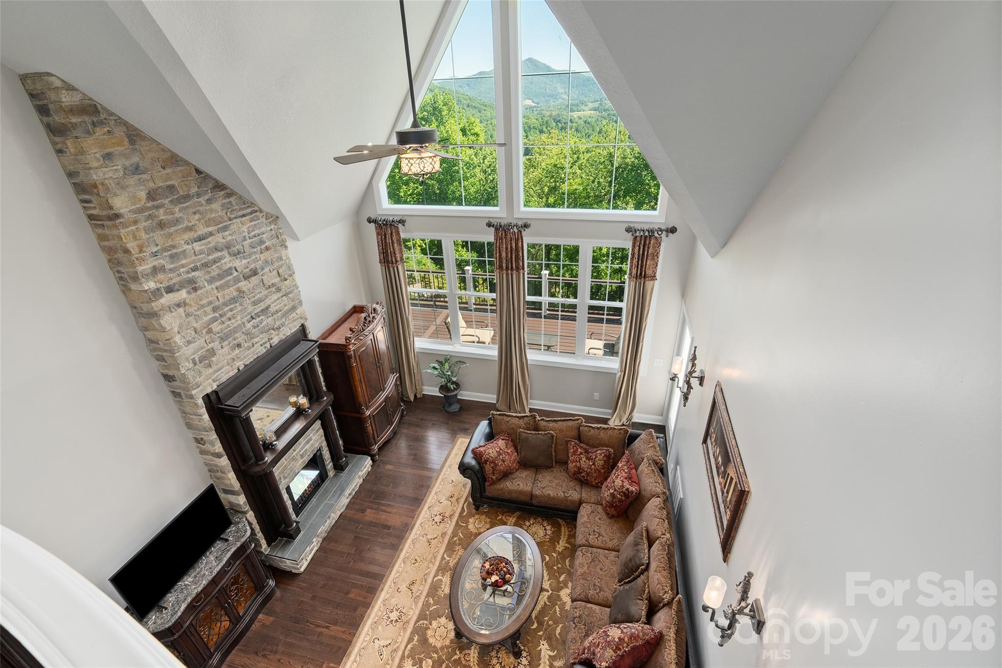 Mezzanine looking down on the great room - 114 Nesting Ridge, Waynesville