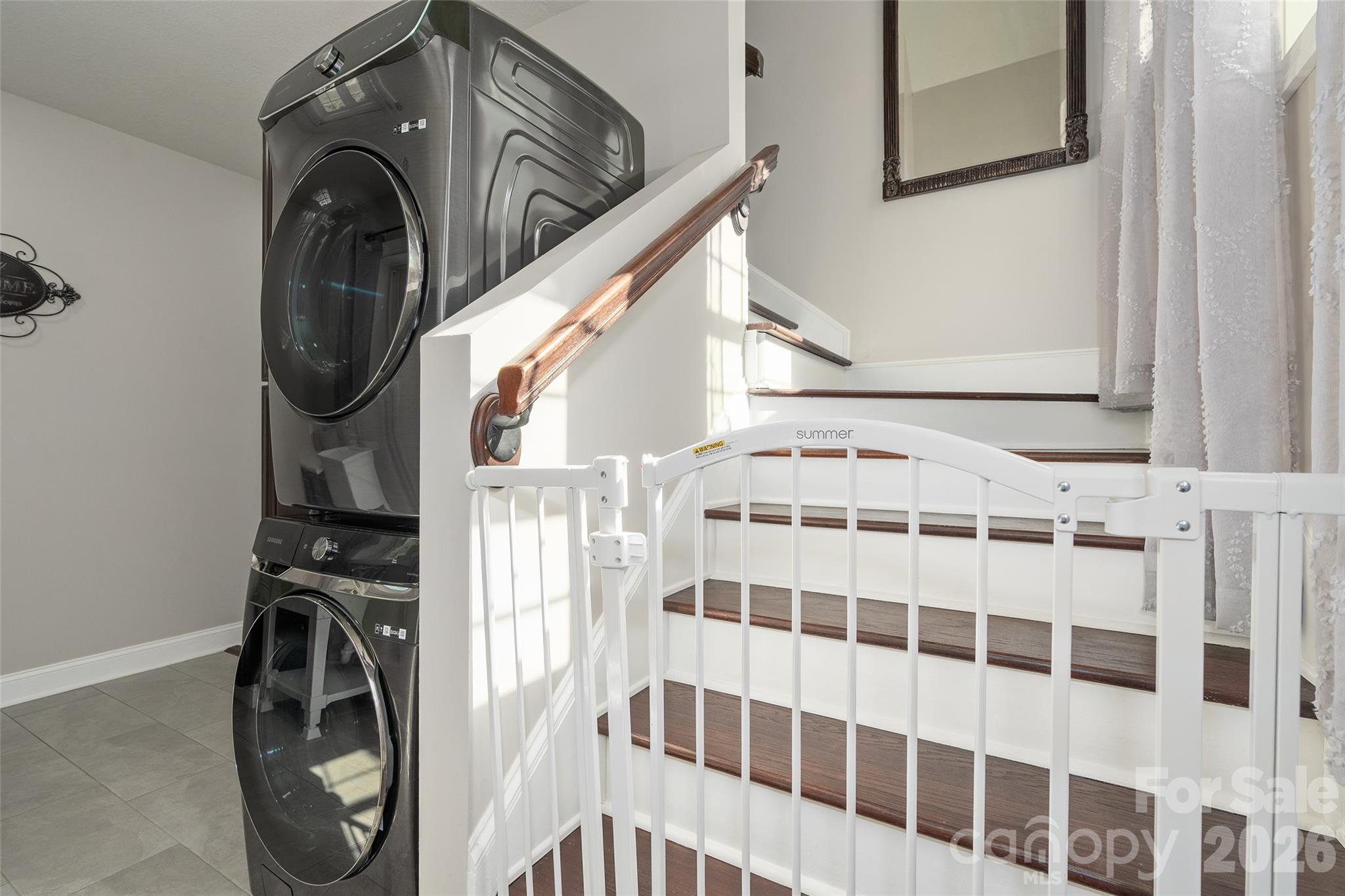 Laundry and stairs to upper level - 114 Nesting Ridge, Waynesville