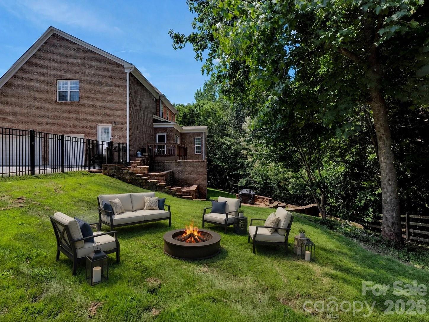 Virtually staged yard - 2652 Bedford Place NW, Concord