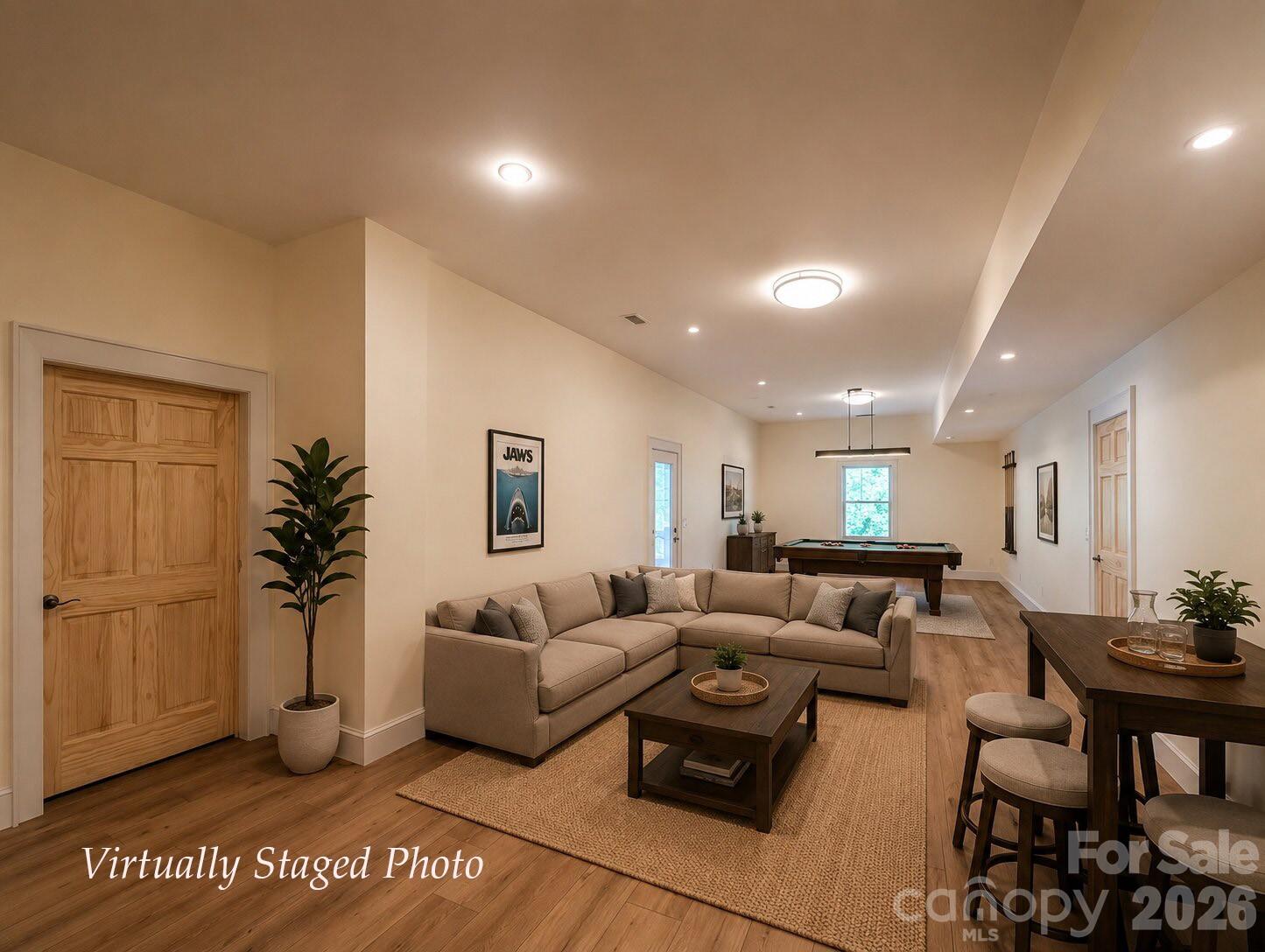 Virtually Stage representation of downstairs flex-space - 338 Majestic Mountain Drive, Burnsville