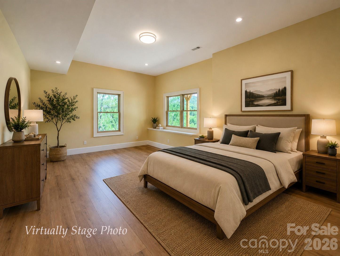Virtually Stage representation of fully finished downstairs bedroom - 338 Majestic Mountain Drive, Burnsville