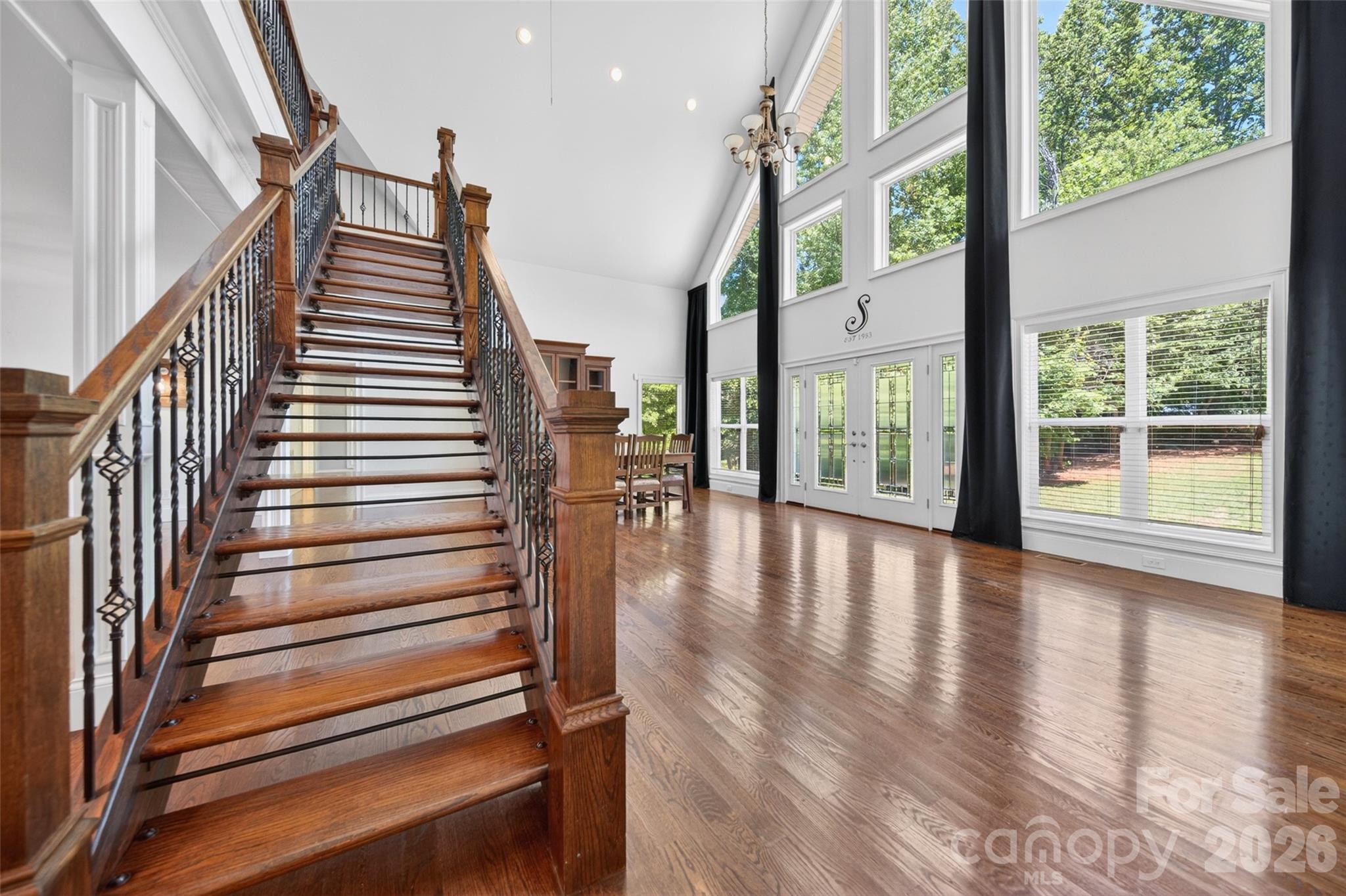 Custom built open stairwell - 2977 Cabin Creek Drive, Catawba