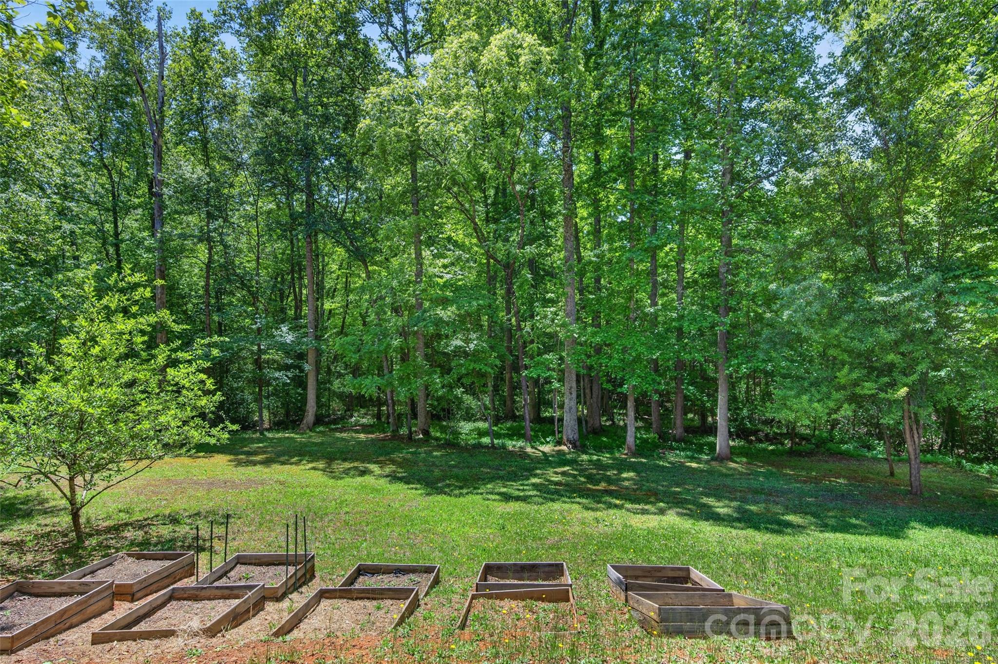 Raised planting boxes and a couple of fruit trees. - 2977 Cabin Creek Drive, Catawba