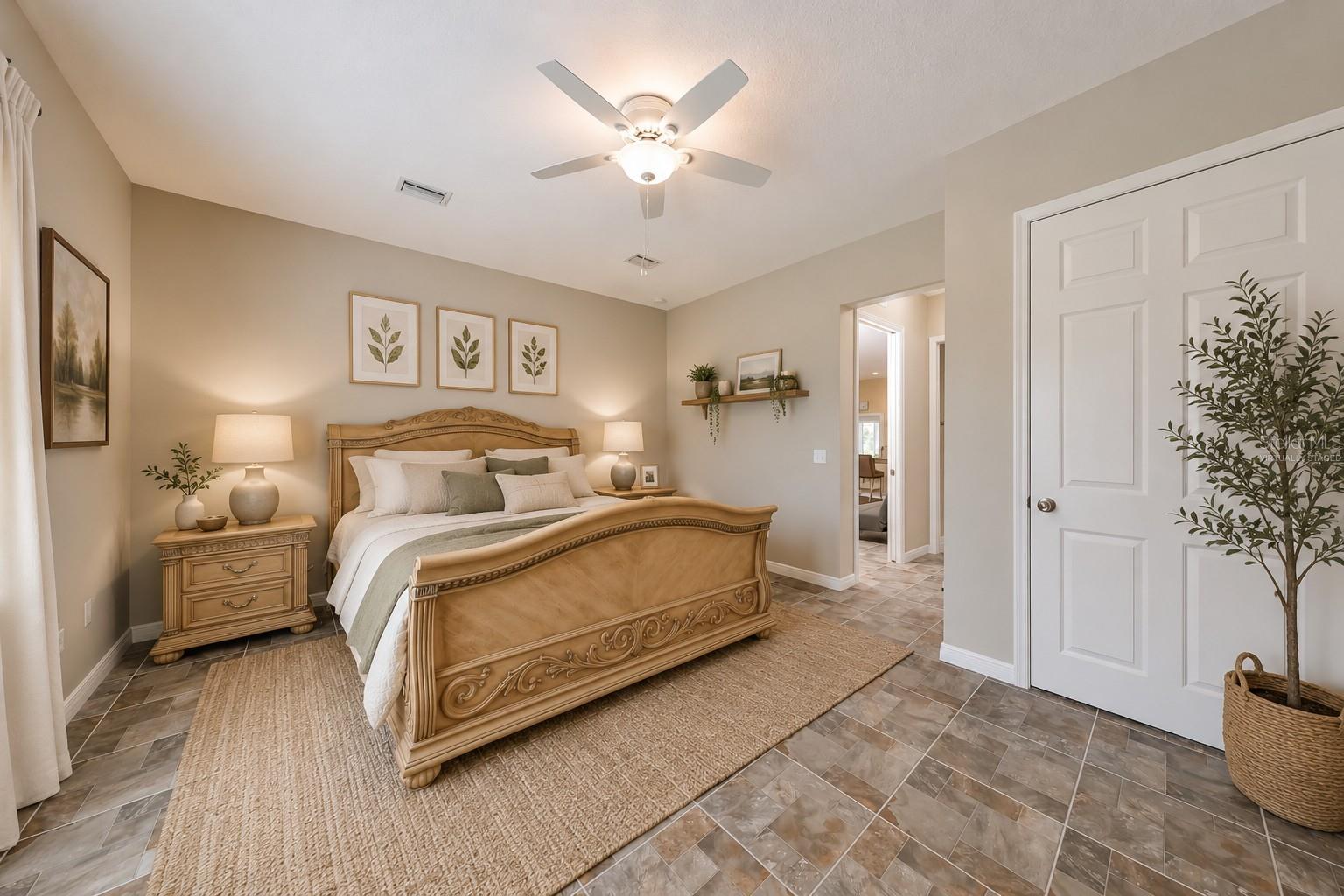 virtually staged in law suite main bedroom - 17706 BRIDLEWOOD CT, PARRISH