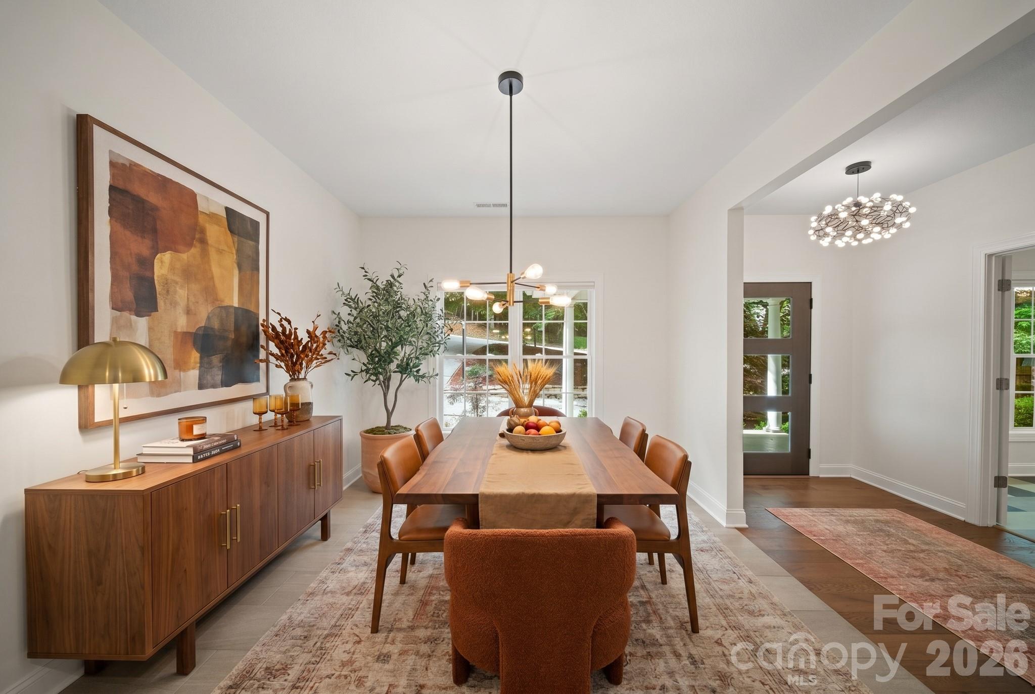 Virtually Staged Dining Room - 2508 Carriage Falls Court, Hendersonville