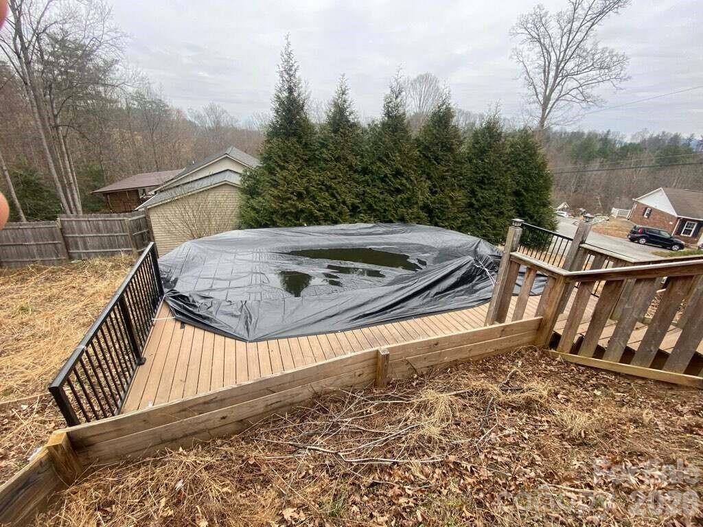 Pool after it was covered - 200 Park Place, Morganton