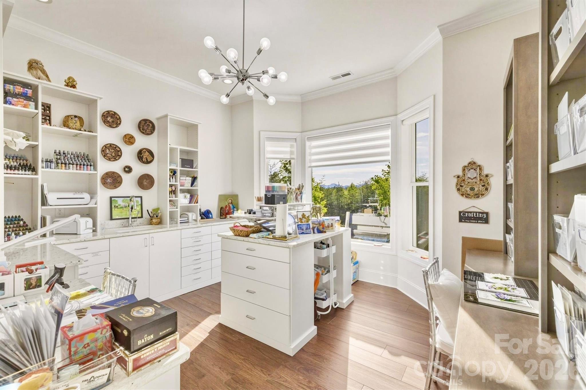 Crafting room with tons of storage and a lovely bay window - 1506 High Valley Way, Lenoir